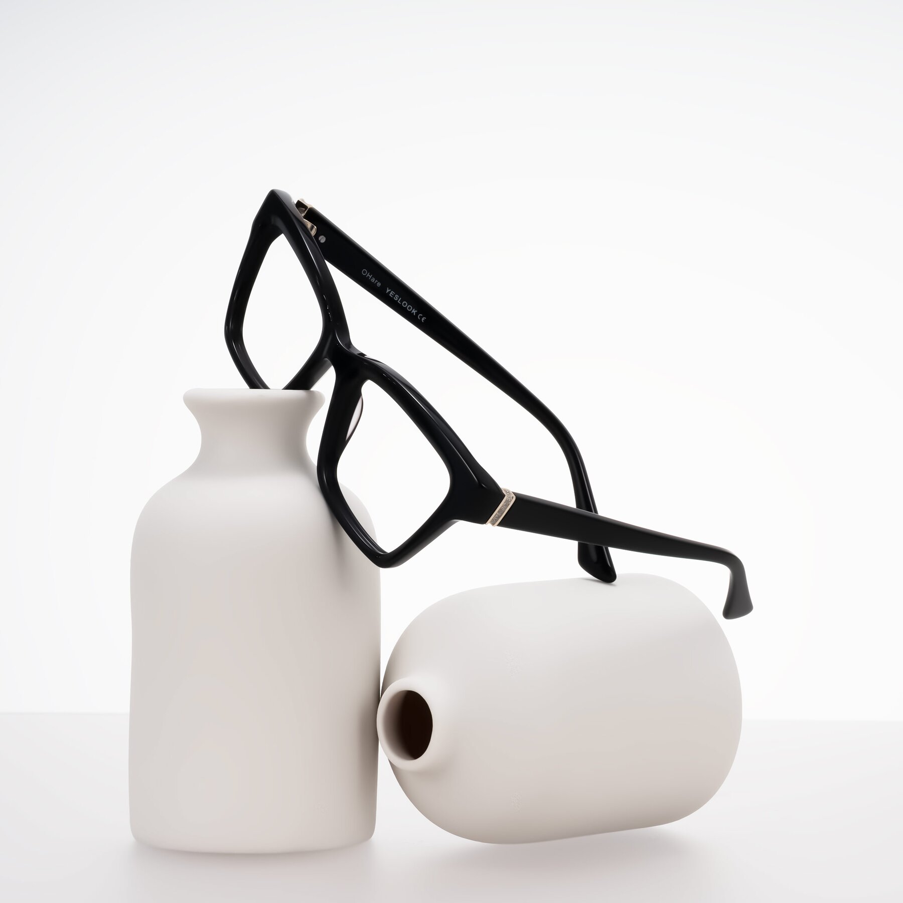 Lifestyle photography #2 of OHare in Black with Clear Eyeglass Lenses