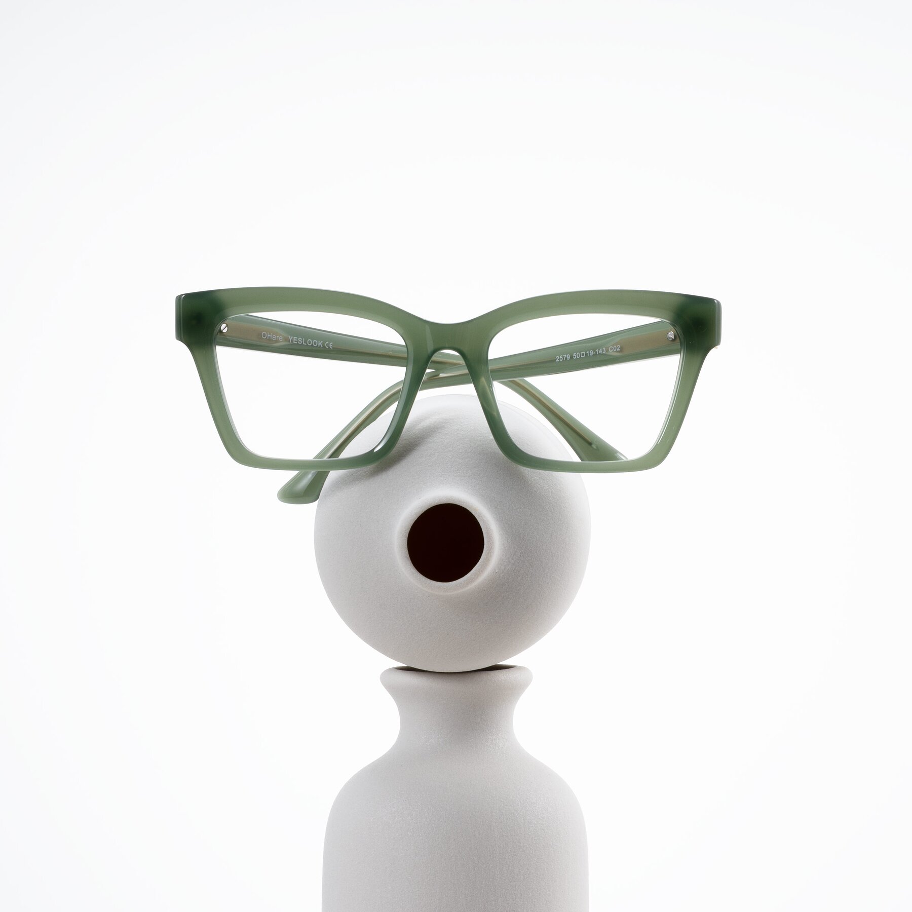 Lifestyle photography #1 of OHare in Sage Green with Clear Eyeglass Lenses