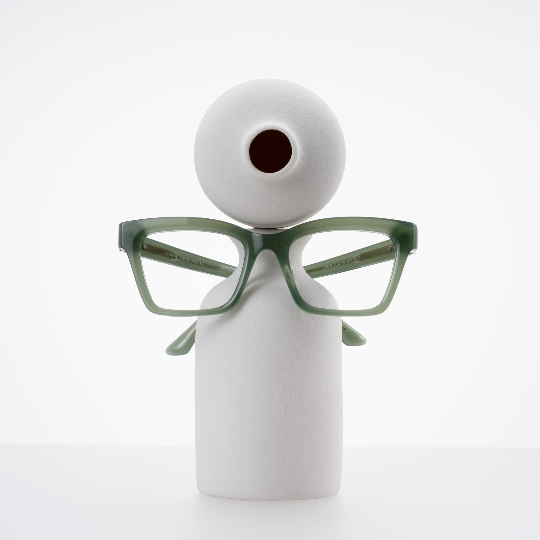 Lifestyle photography #2 of OHare in Sage Green with Clear Eyeglass Lenses