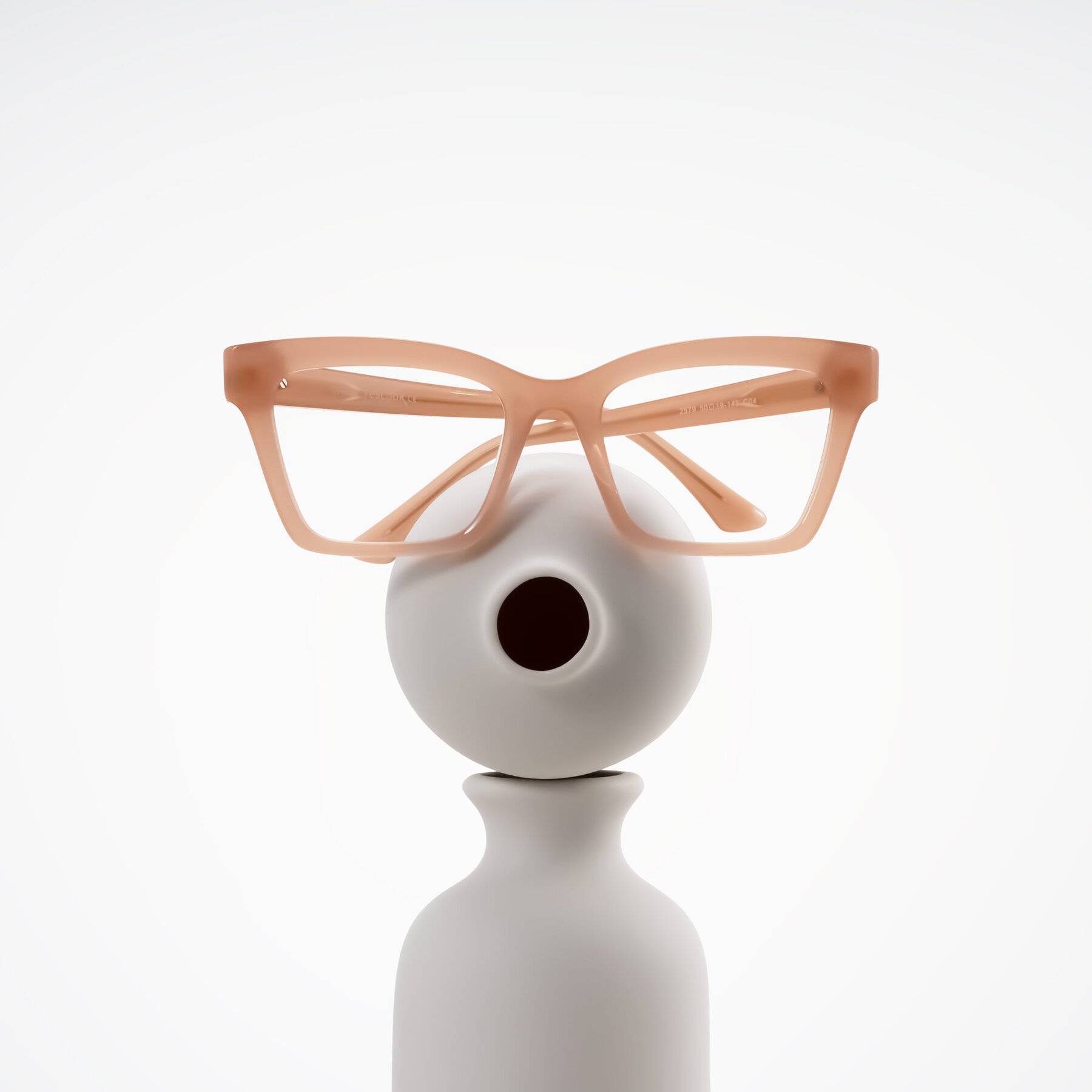Lifestyle photography #1 of OHare in Peach with Clear Eyeglass Lenses
