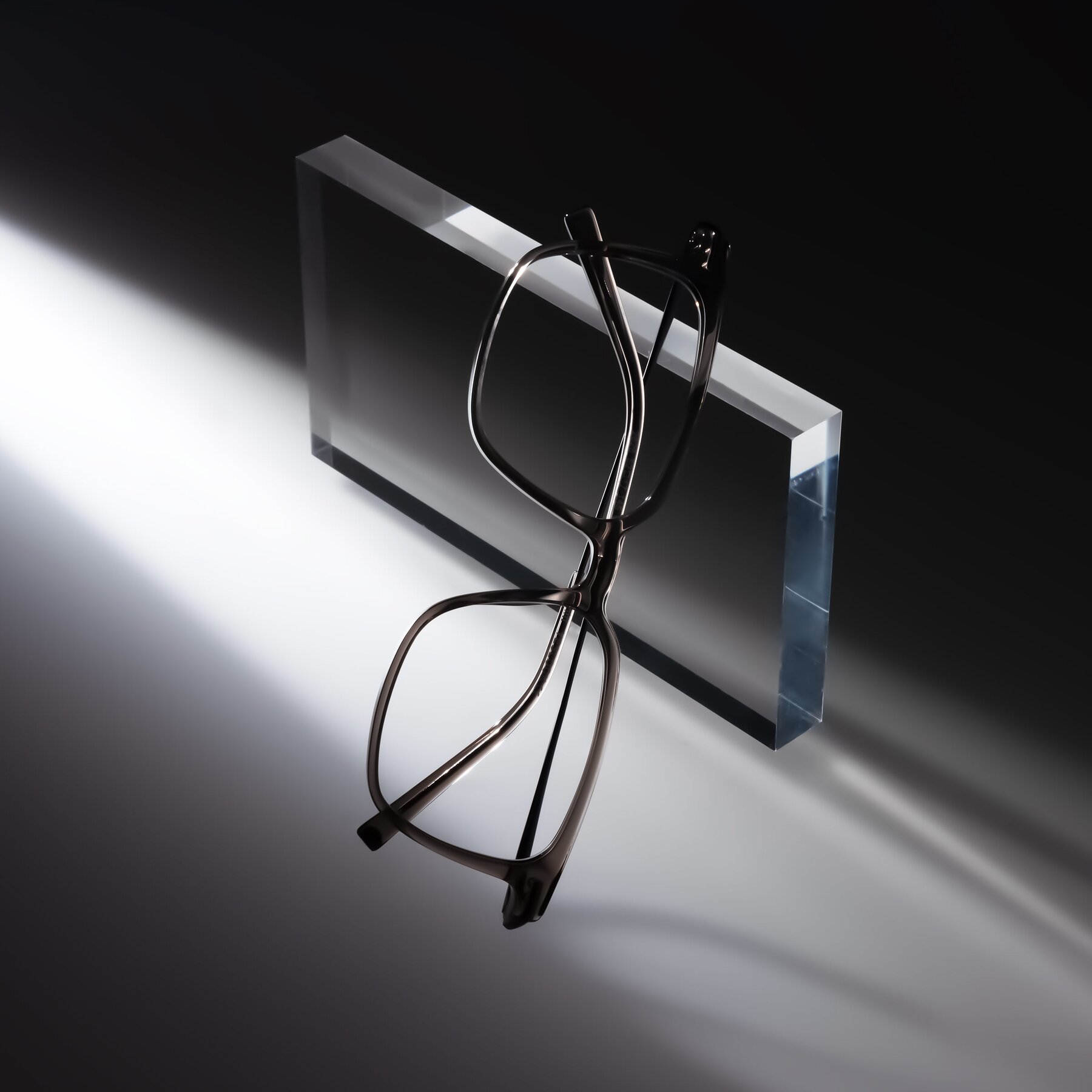 Lifestyle photography #2 of Schmitt in Light Gray with Clear Eyeglass Lenses