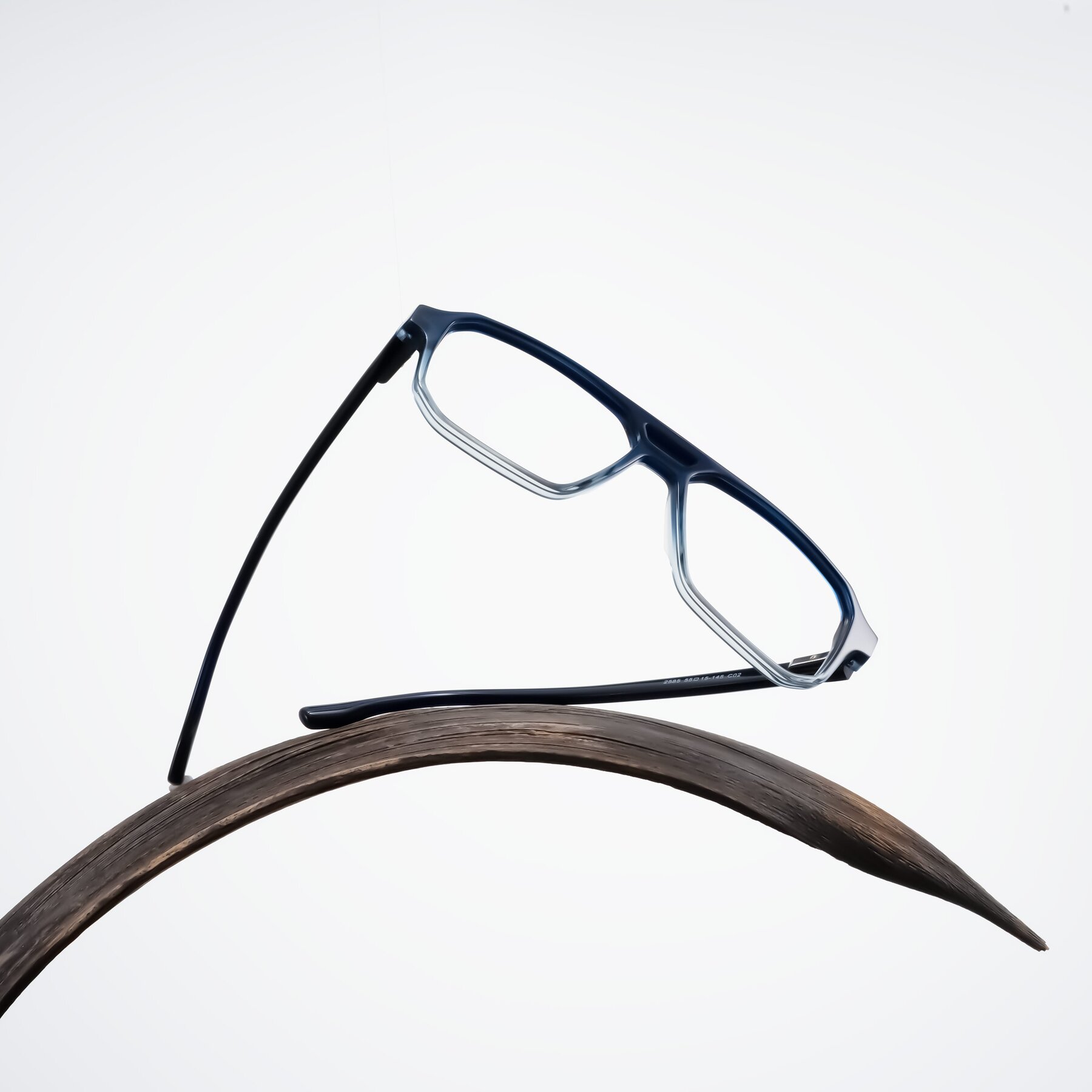 Lifestyle photography #1 of DeMiko in Gradient Blue with Clear Eyeglass Lenses
