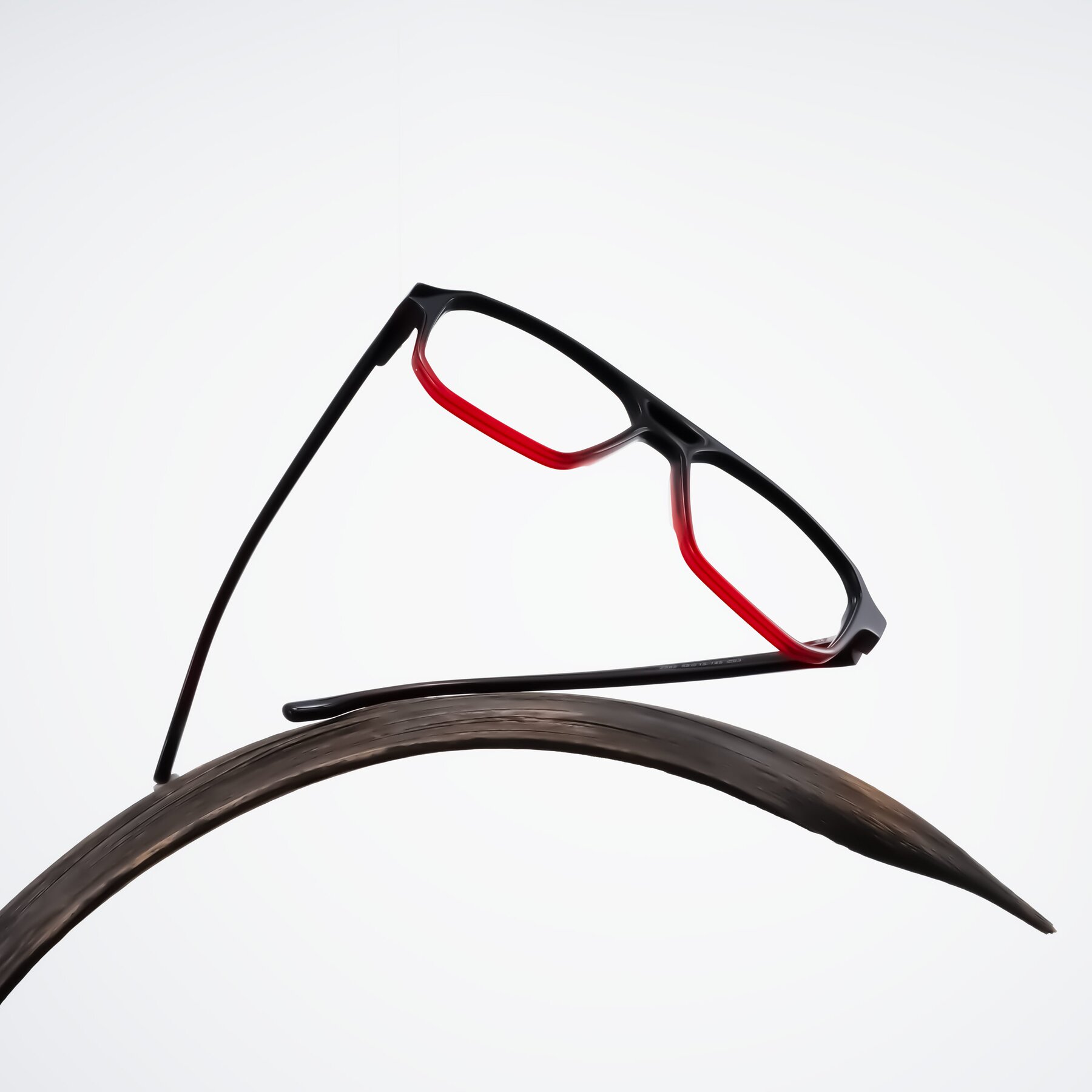 Lifestyle photography #1 of DeMiko in Gradient Wine with Clear Eyeglass Lenses