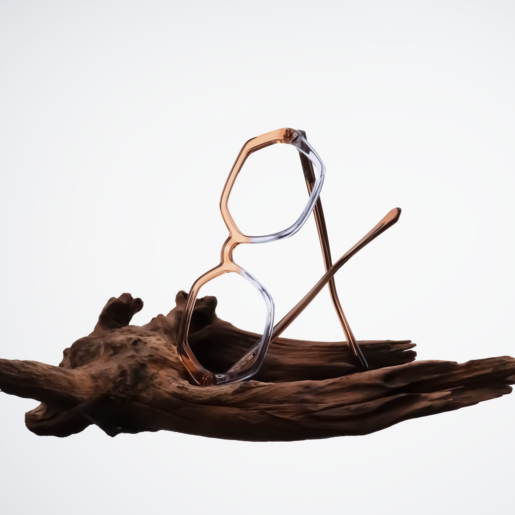 Lifestyle photography #1 of McFadden in Clear Brown/Clear Purple with Clear Blue Light Blocking Lenses