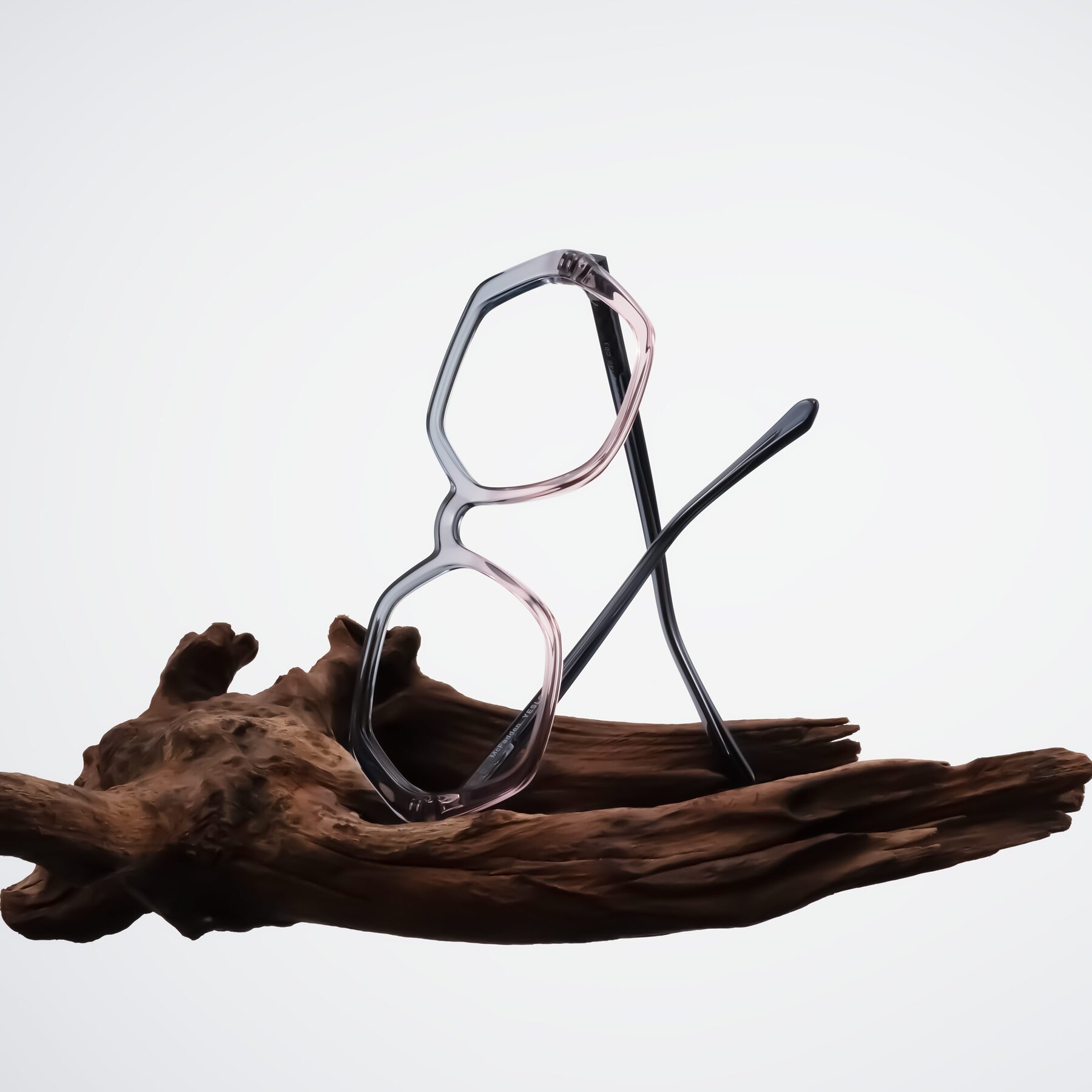 Lifestyle photography #1 of McFadden in Clear Gray/Clear Pink with Clear Blue Light Blocking Lenses