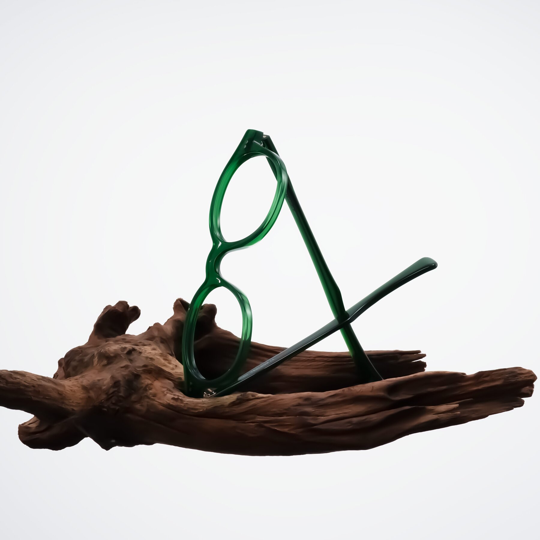Lifestyle photography #1 of Kaju in Green with Clear Eyeglass Lenses