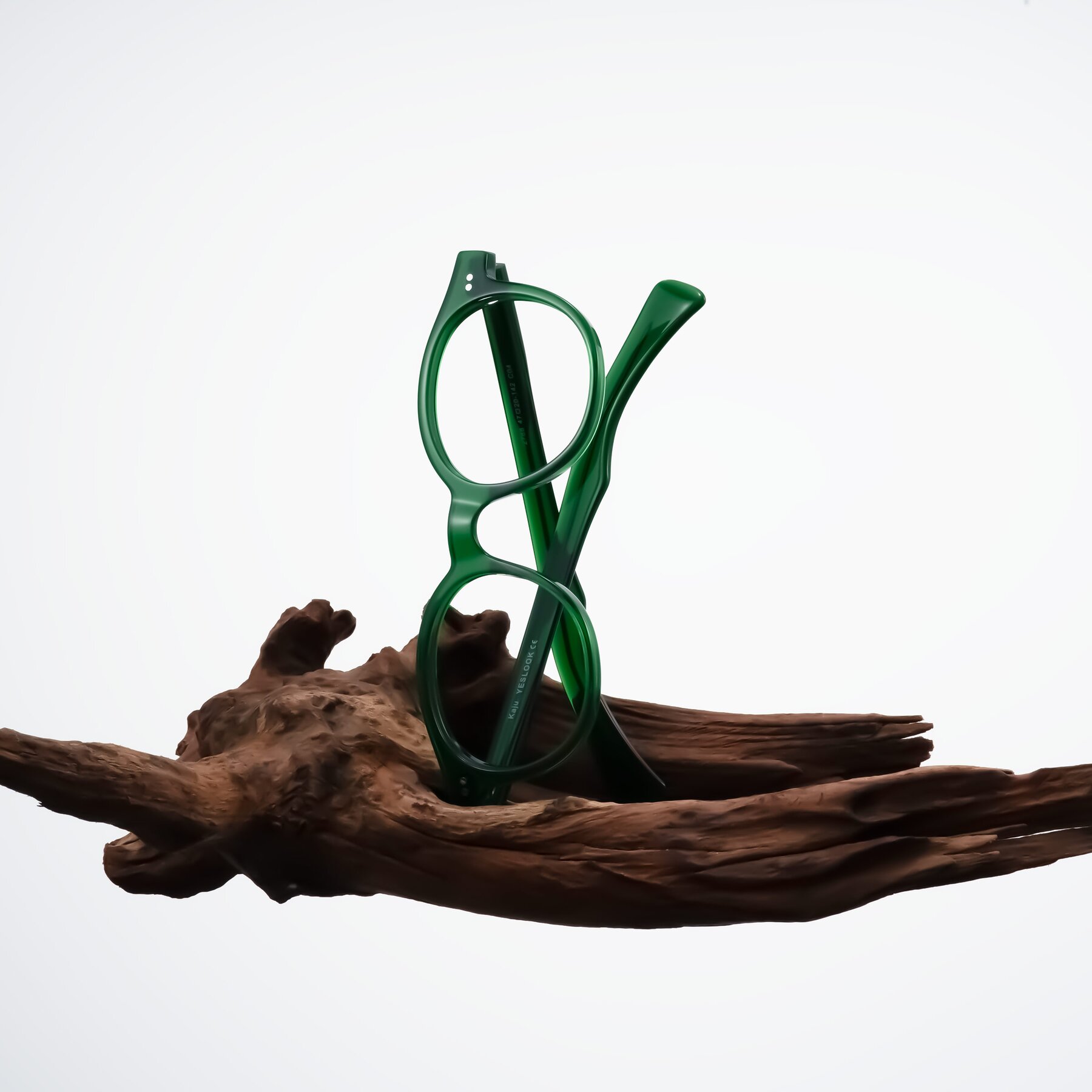 Lifestyle photography #2 of Kaju in Green with Clear Eyeglass Lenses