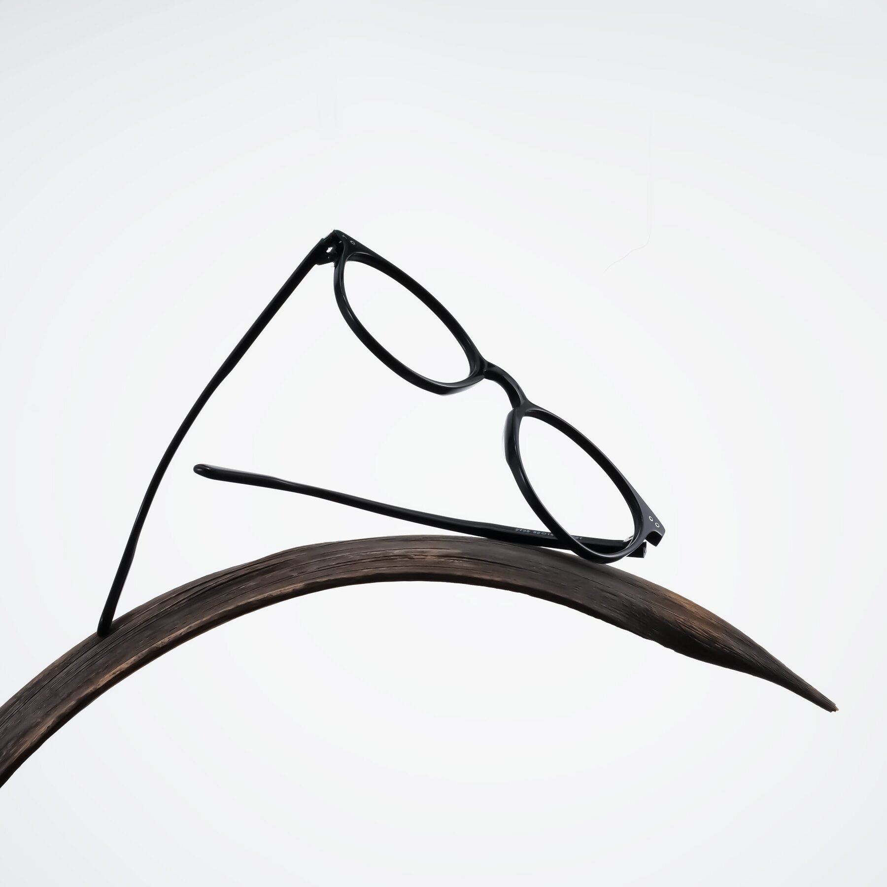Lifestyle photography #2 of Trang in Black with Clear Reading Eyeglass Lenses