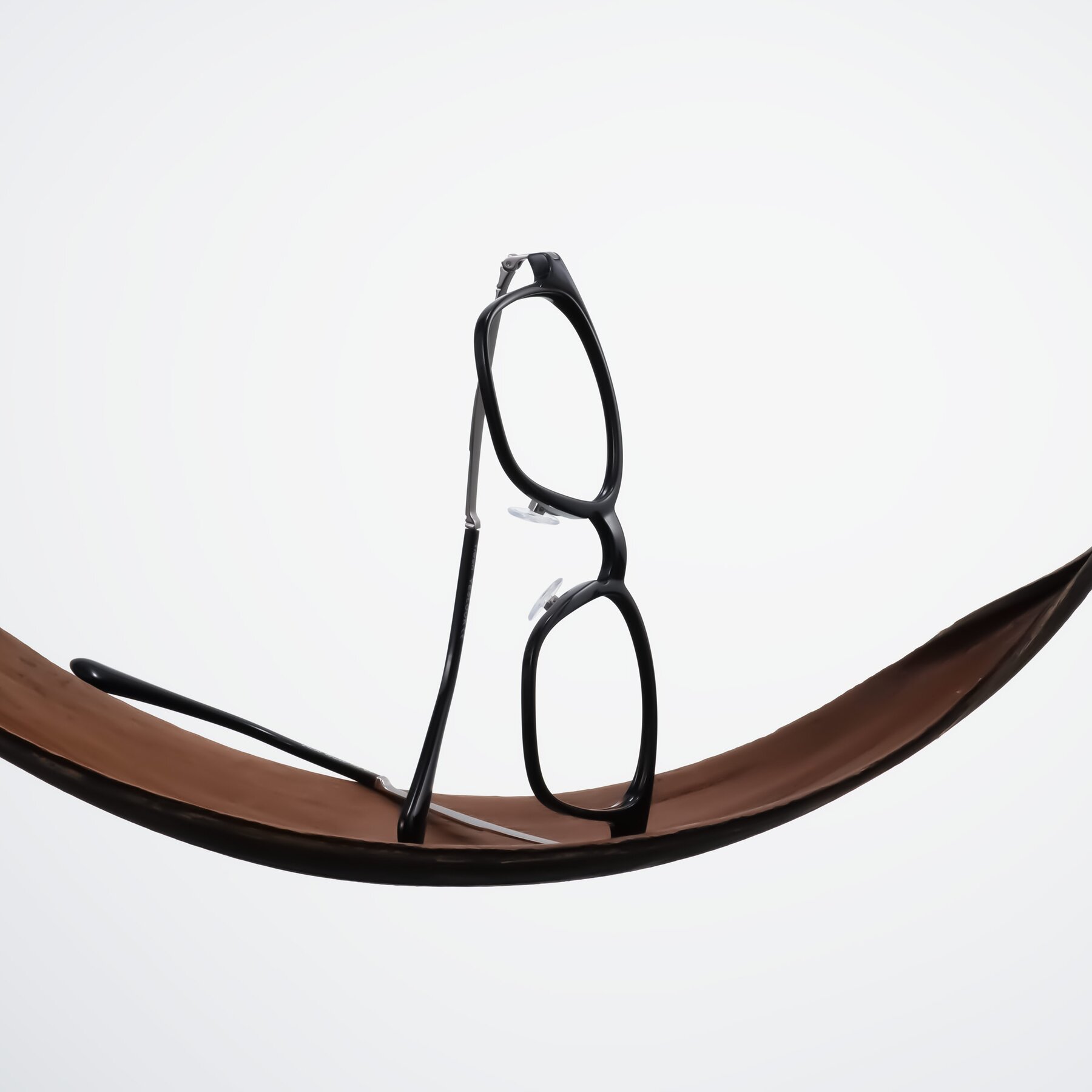 Lifestyle photography #1 of Tiwari in Black with Clear Eyeglass Lenses