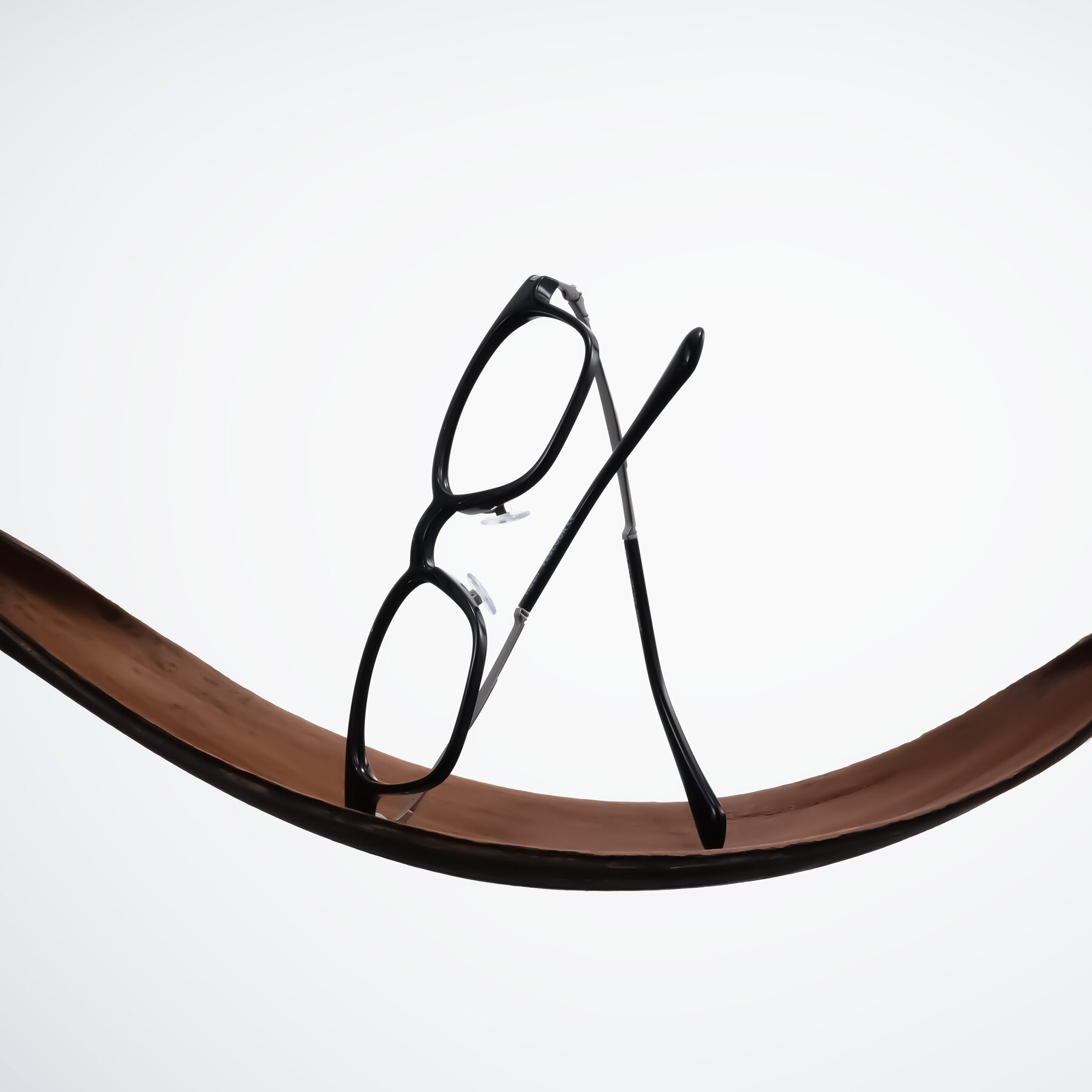 Lifestyle photography #2 of Tiwari in Black with Clear Eyeglass Lenses