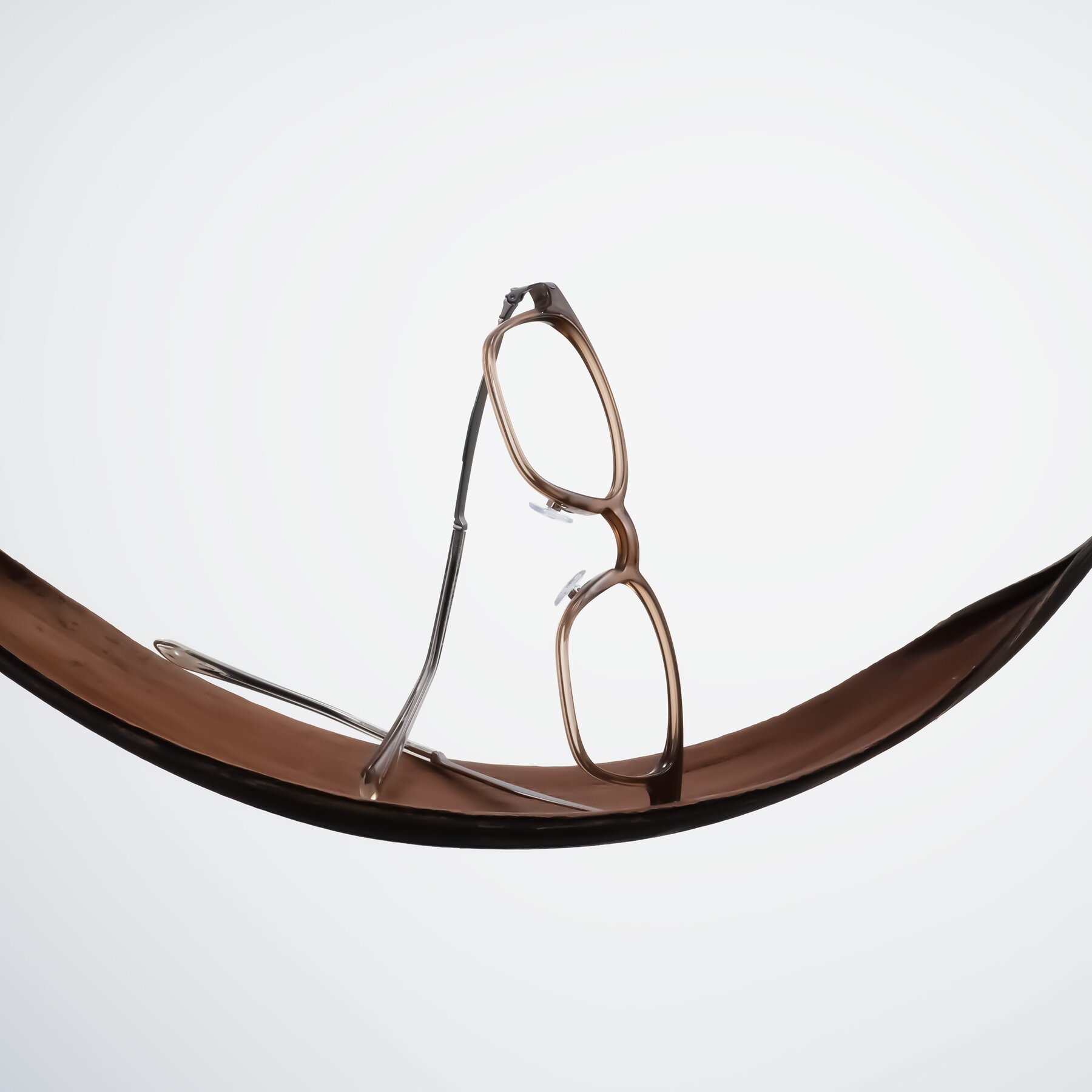 Lifestyle photography #1 of Tiwari in Brown with Clear Eyeglass Lenses