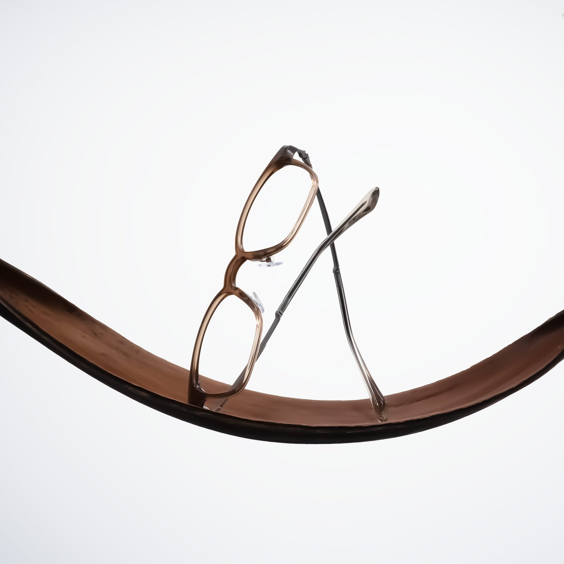 Lifestyle photography #2 of Tiwari in Brown with Clear Eyeglass Lenses