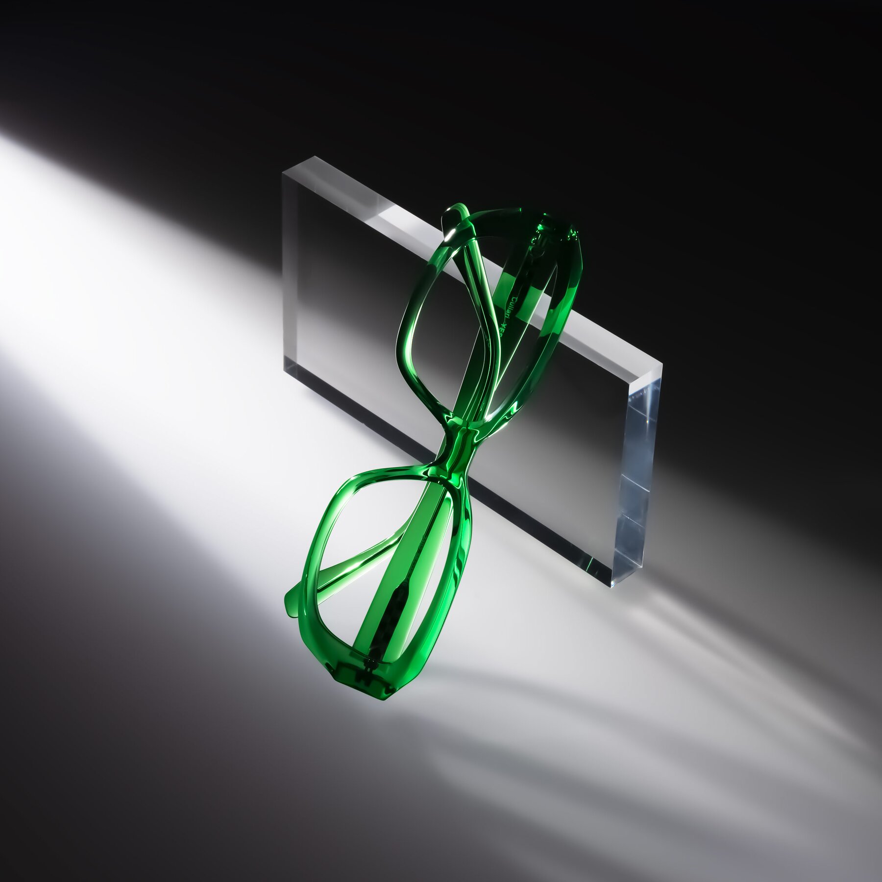 Lifestyle photography #1 of Cullari in Grass Green with Clear Blue Light Blocking Lenses