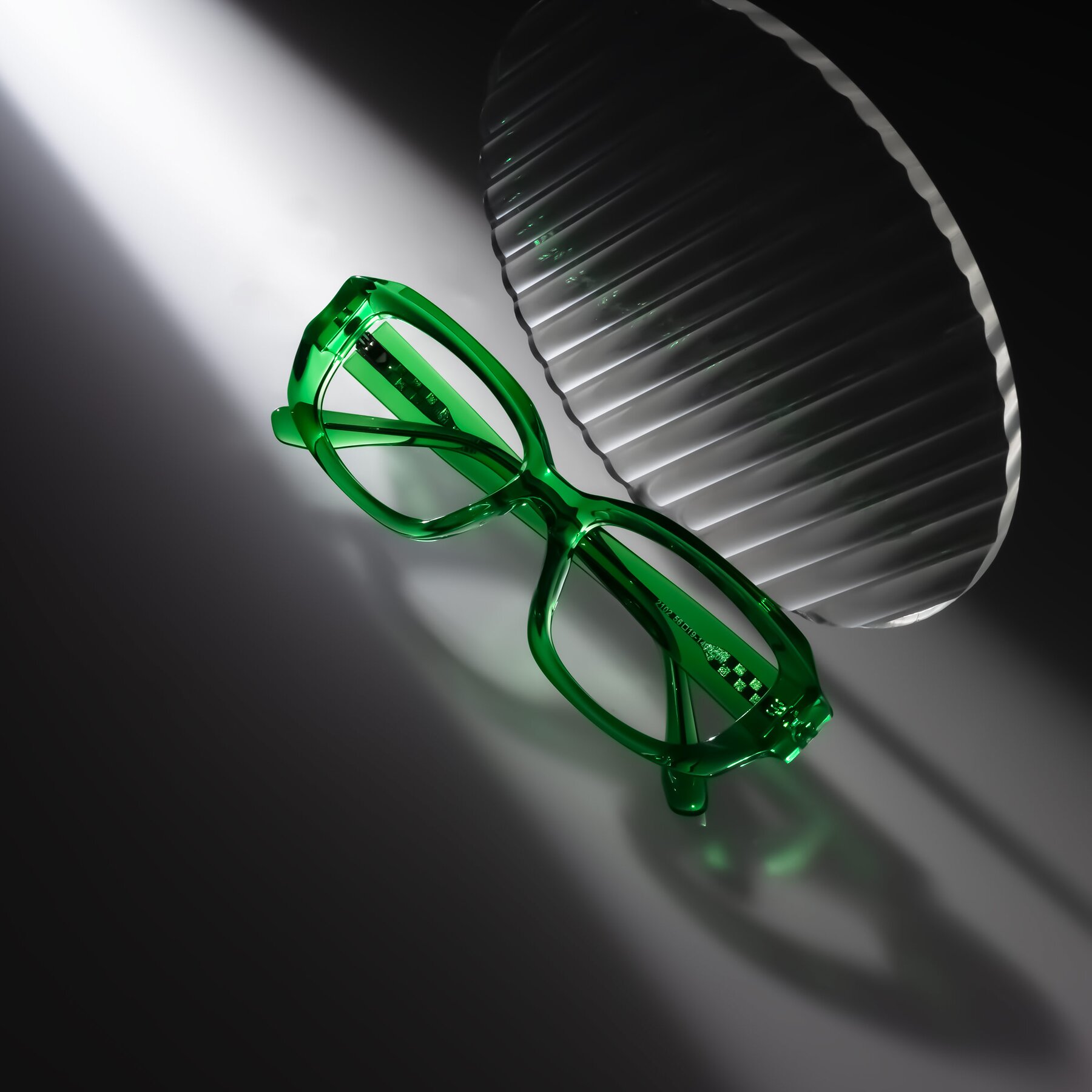 Lifestyle photography #2 of Cullari in Grass Green with Clear Blue Light Blocking Lenses