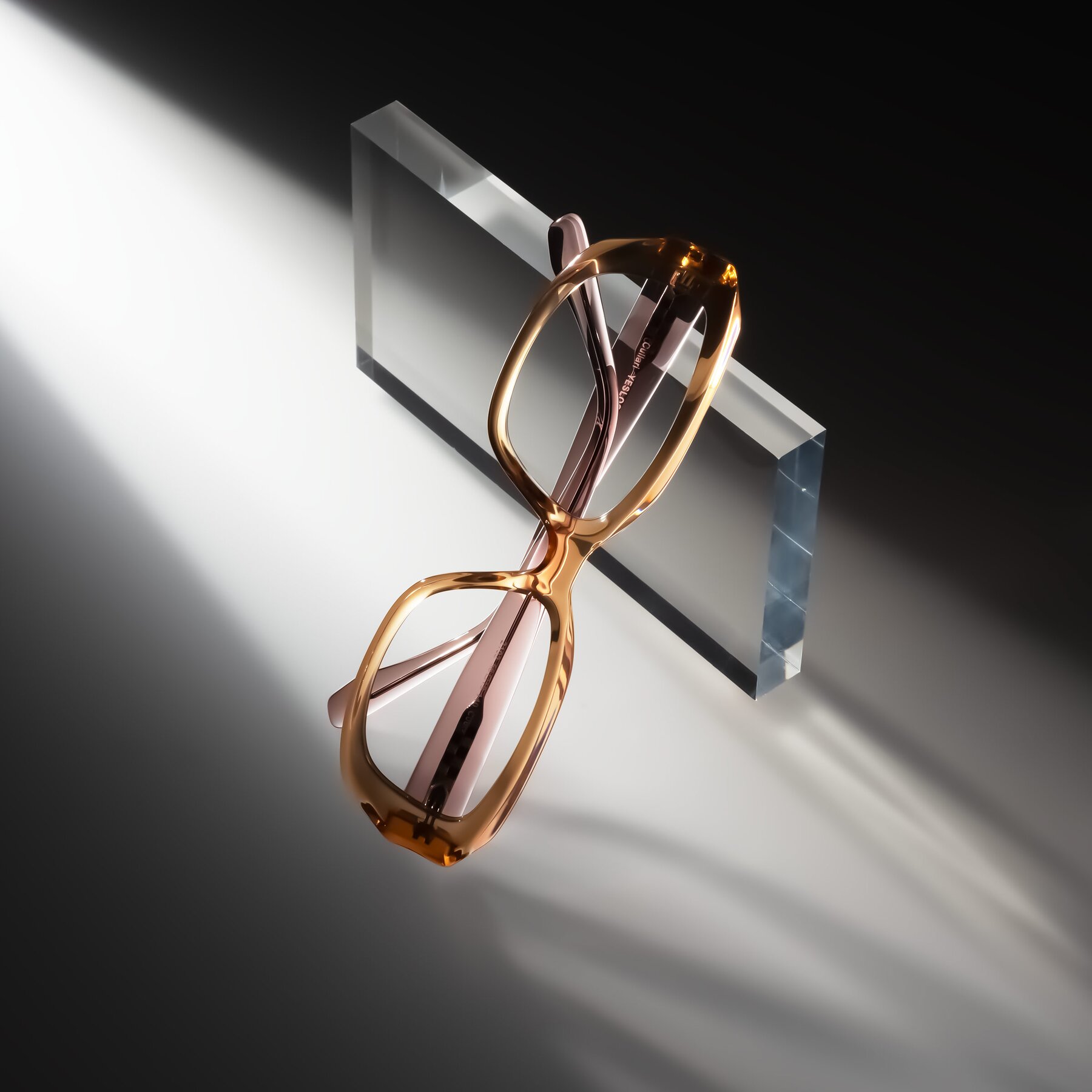 Lifestyle photography #1 of Cullari in Champagne/Light Purple with Clear Blue Light Blocking Lenses