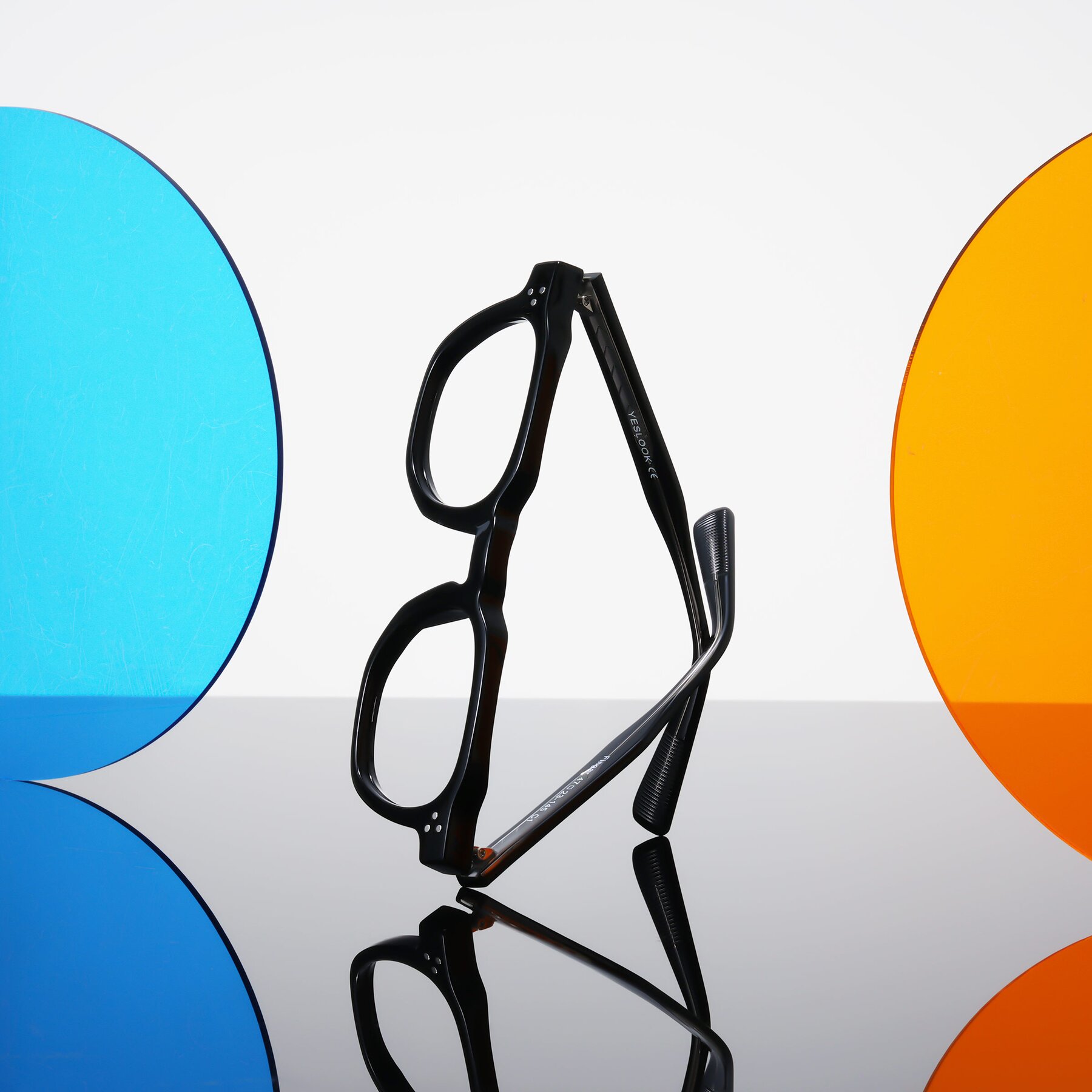 Lifestyle photography #1 of Fingar in Black with Clear Reading Eyeglass Lenses