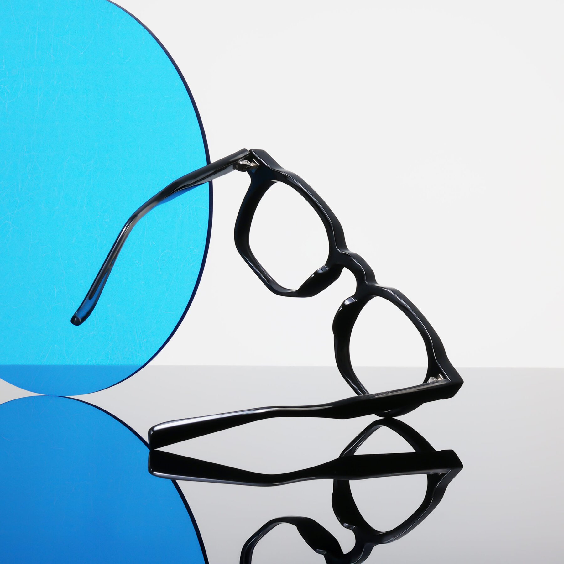Lifestyle photography #2 of Fingar in Black with Clear Reading Eyeglass Lenses
