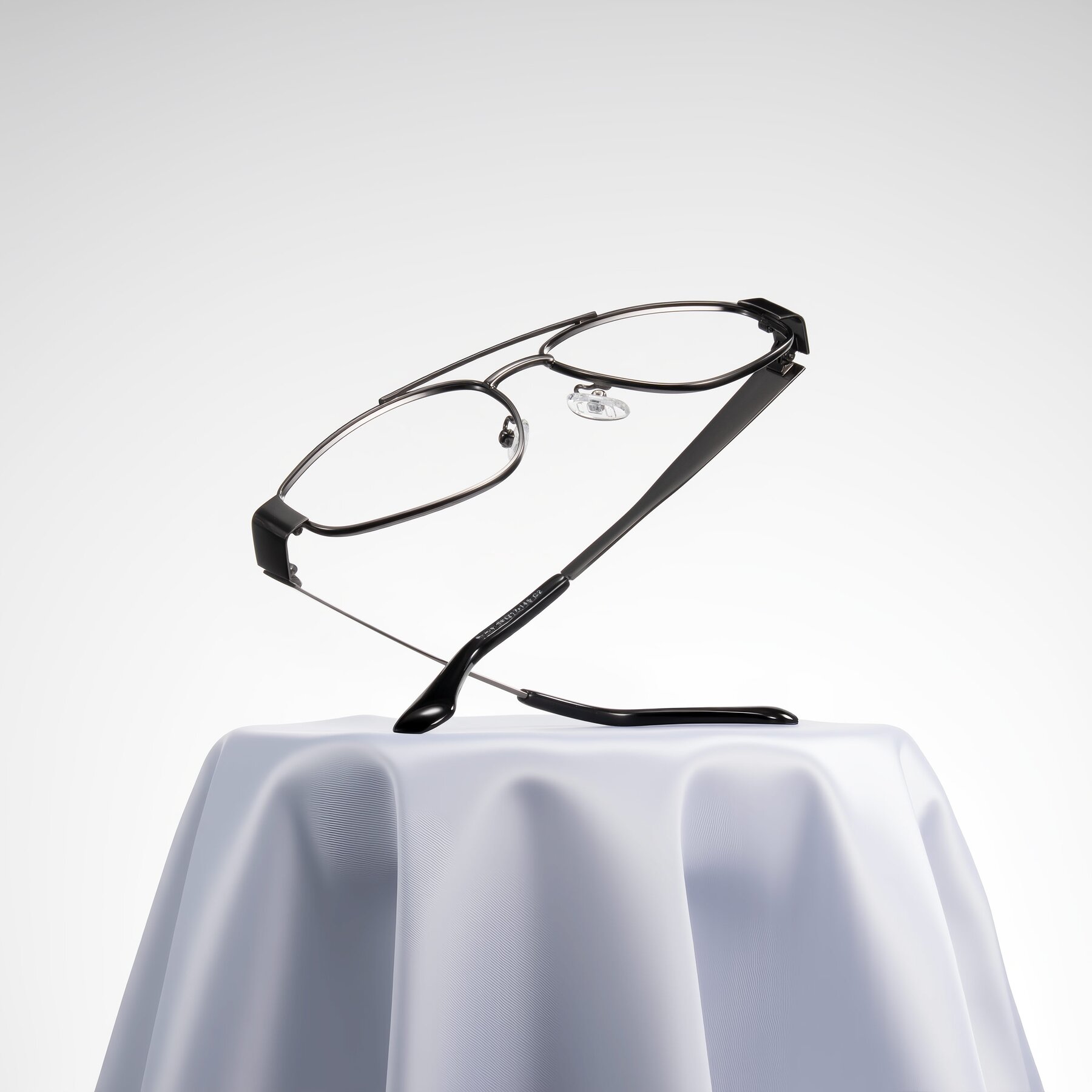 Lifestyle photography #2 of Runoz in Gunmetal with Clear Eyeglass Lenses