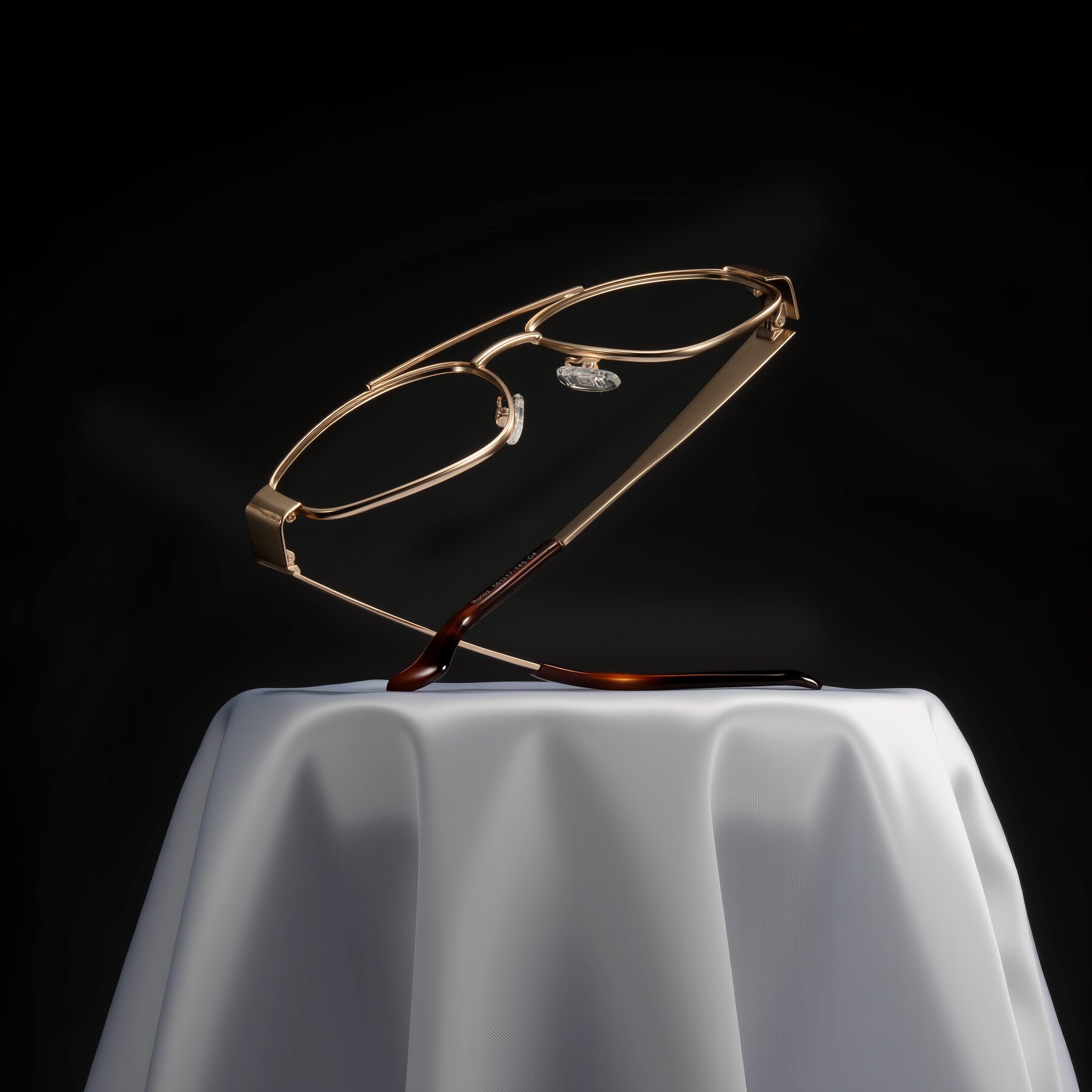 Lifestyle photography #1 of Runoz in Gold with Clear Eyeglass Lenses