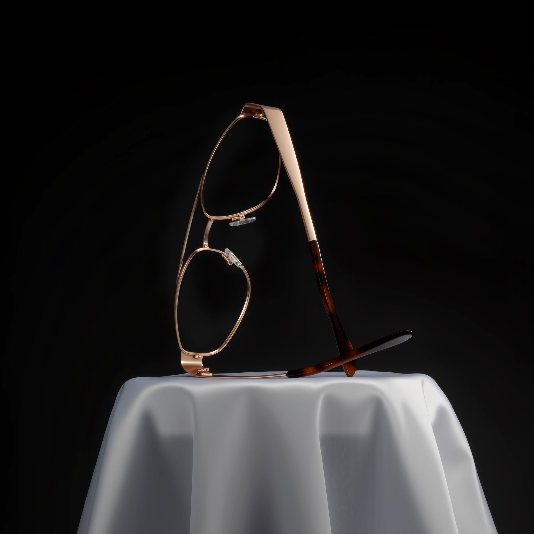 Lifestyle photography #1 of Runoz in Rose Gold with Clear Eyeglass Lenses