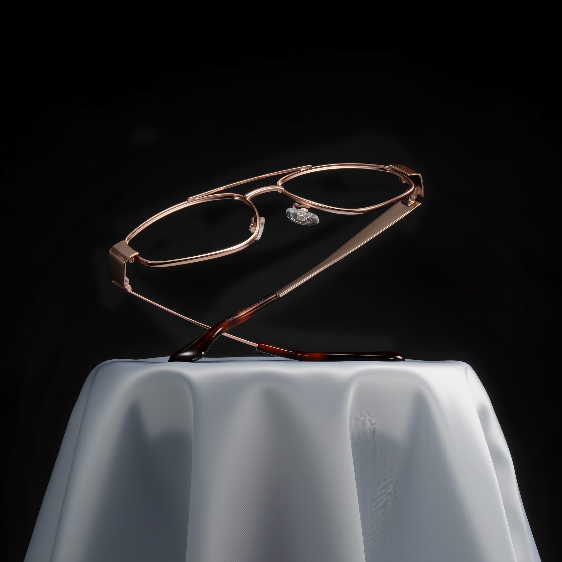 Lifestyle photography #2 of Runoz in Rose Gold with Clear Eyeglass Lenses