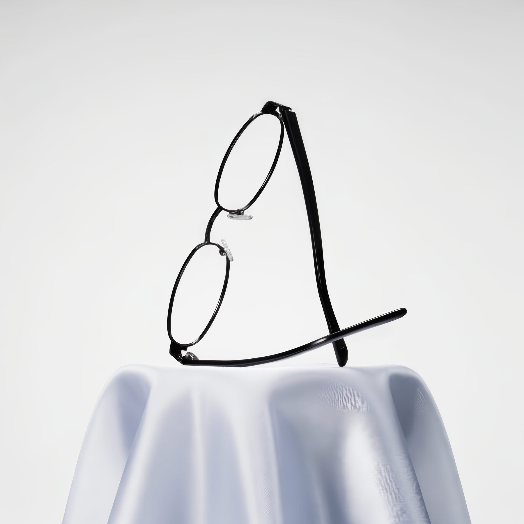 Lifestyle photography #2 of Selby in Black with Clear Blue Light Blocking Lenses