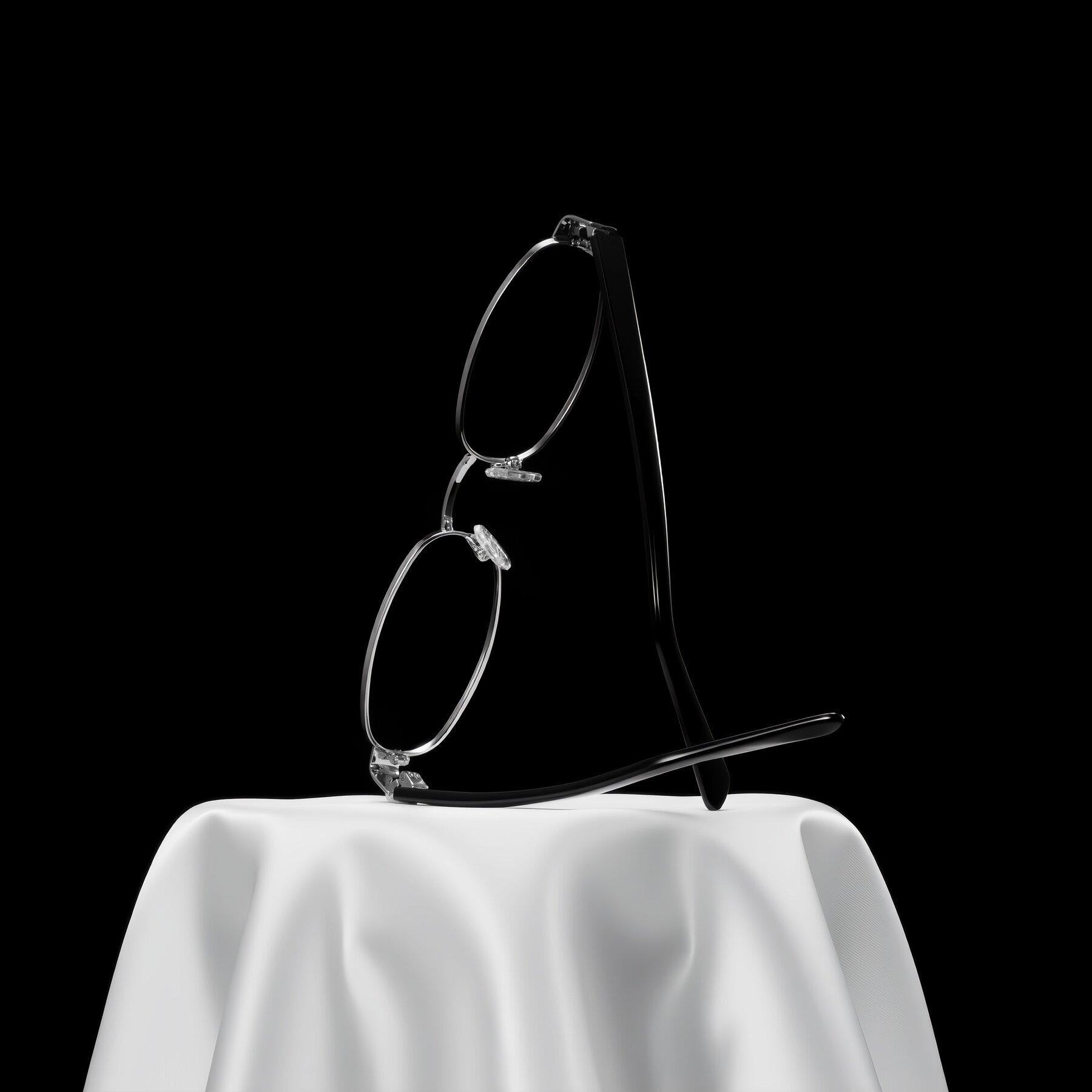 Lifestyle photography #2 of Selby in Silver with Clear Eyeglass Lenses