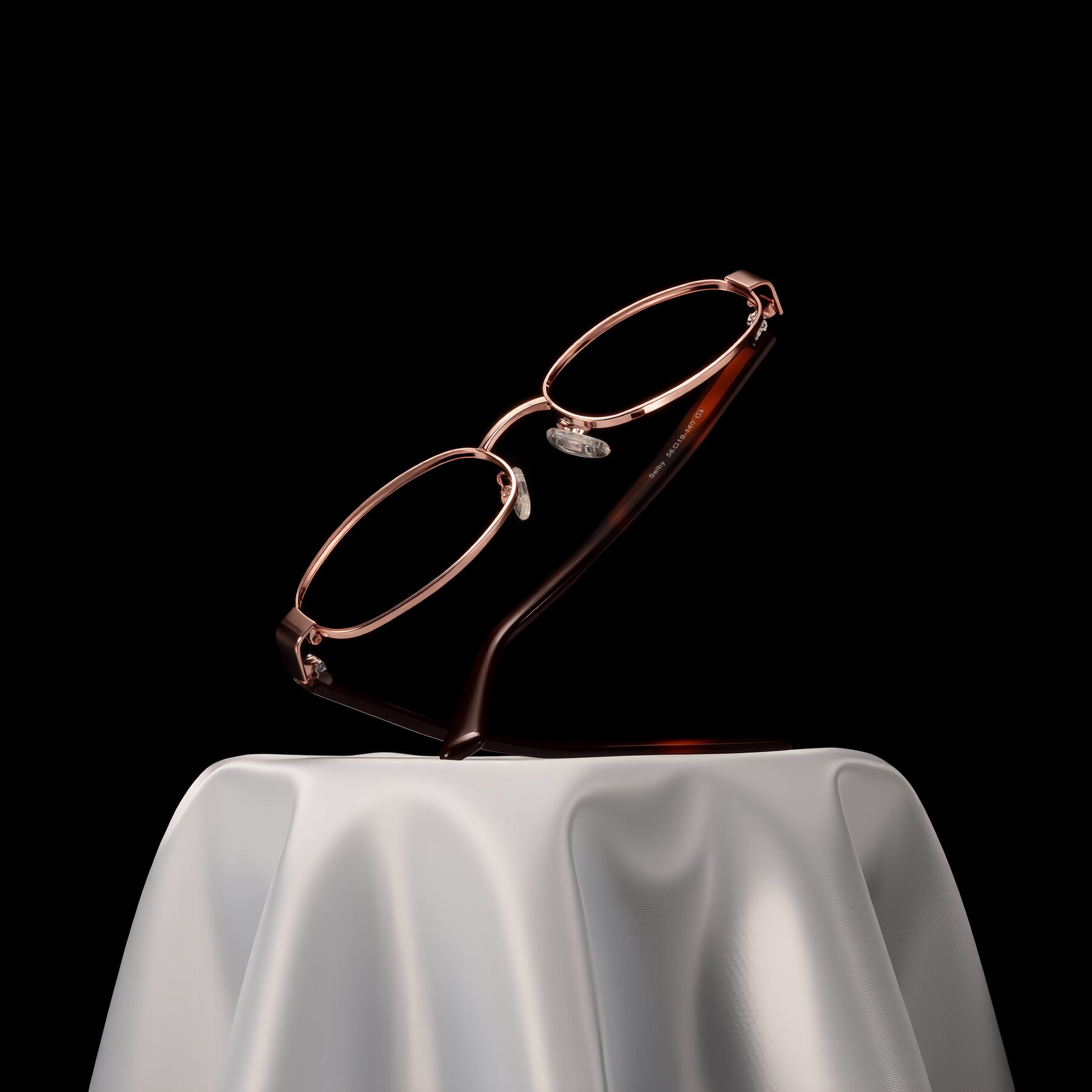 Lifestyle photography #1 of Selby in Rose Gold with Clear Blue Light Blocking Lenses