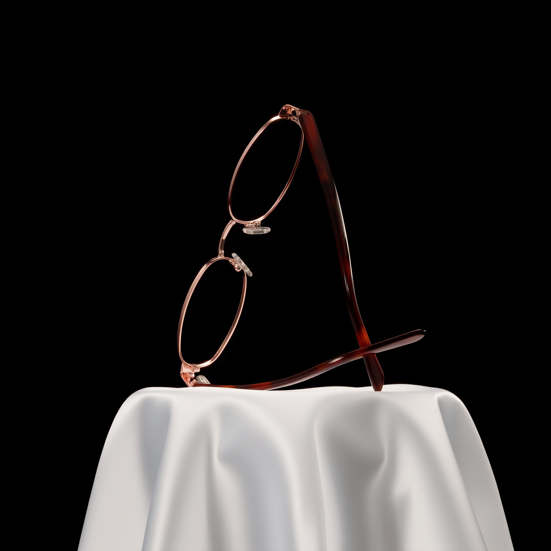 Lifestyle photography #2 of Selby in Rose Gold with Clear Blue Light Blocking Lenses