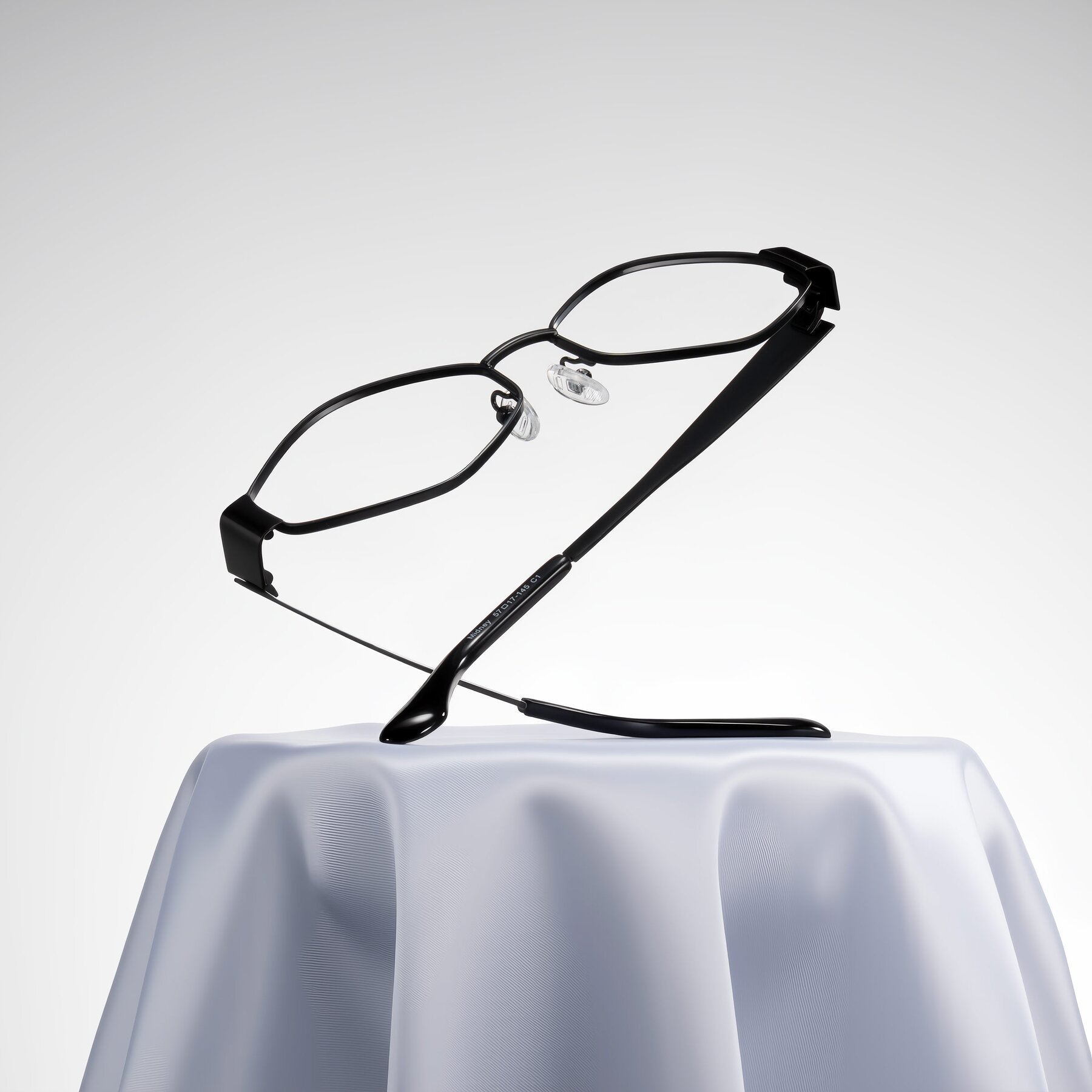 Lifestyle photography #2 of Midney in Black with Clear Reading Eyeglass Lenses