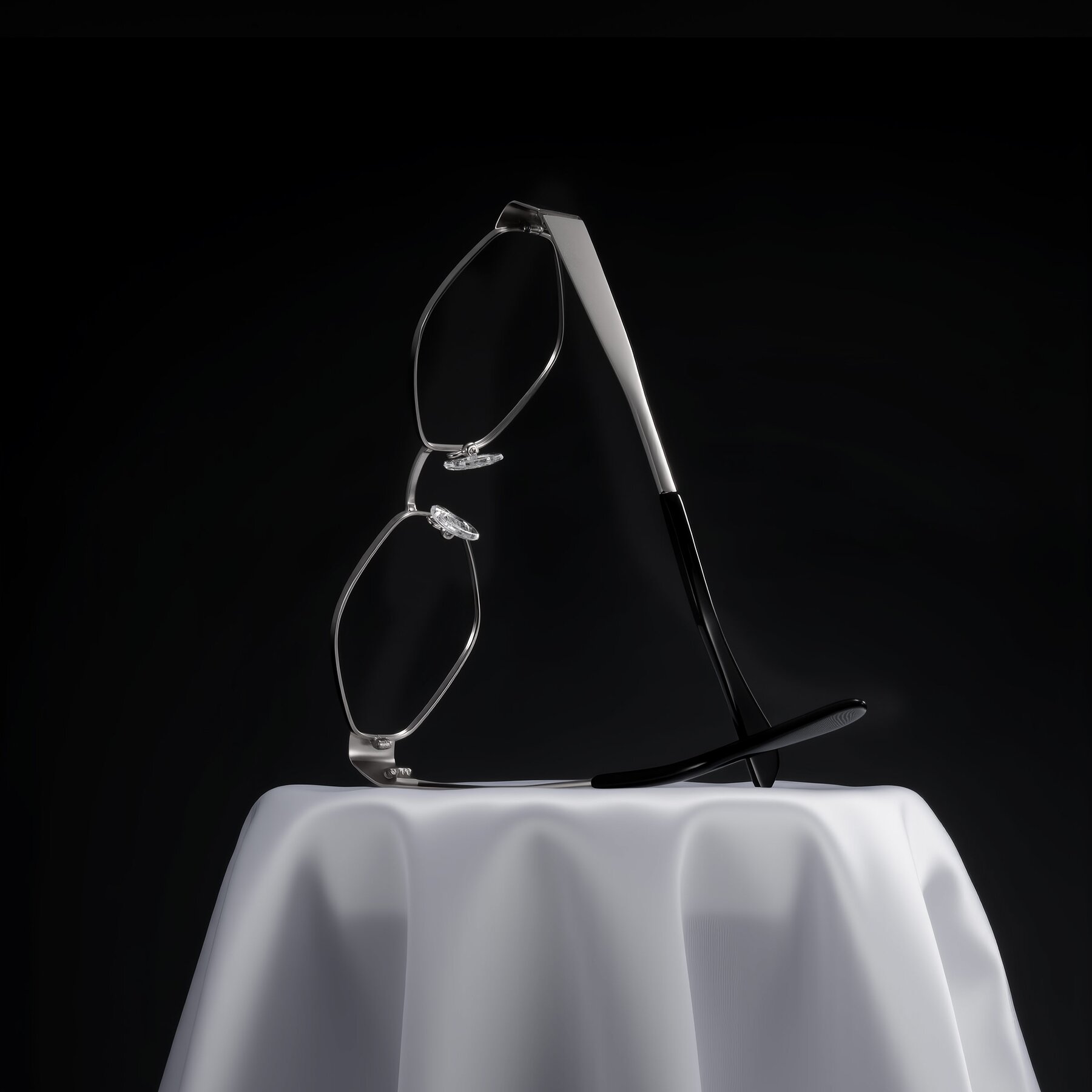 Lifestyle photography #2 of Midney in Silver with Clear Eyeglass Lenses