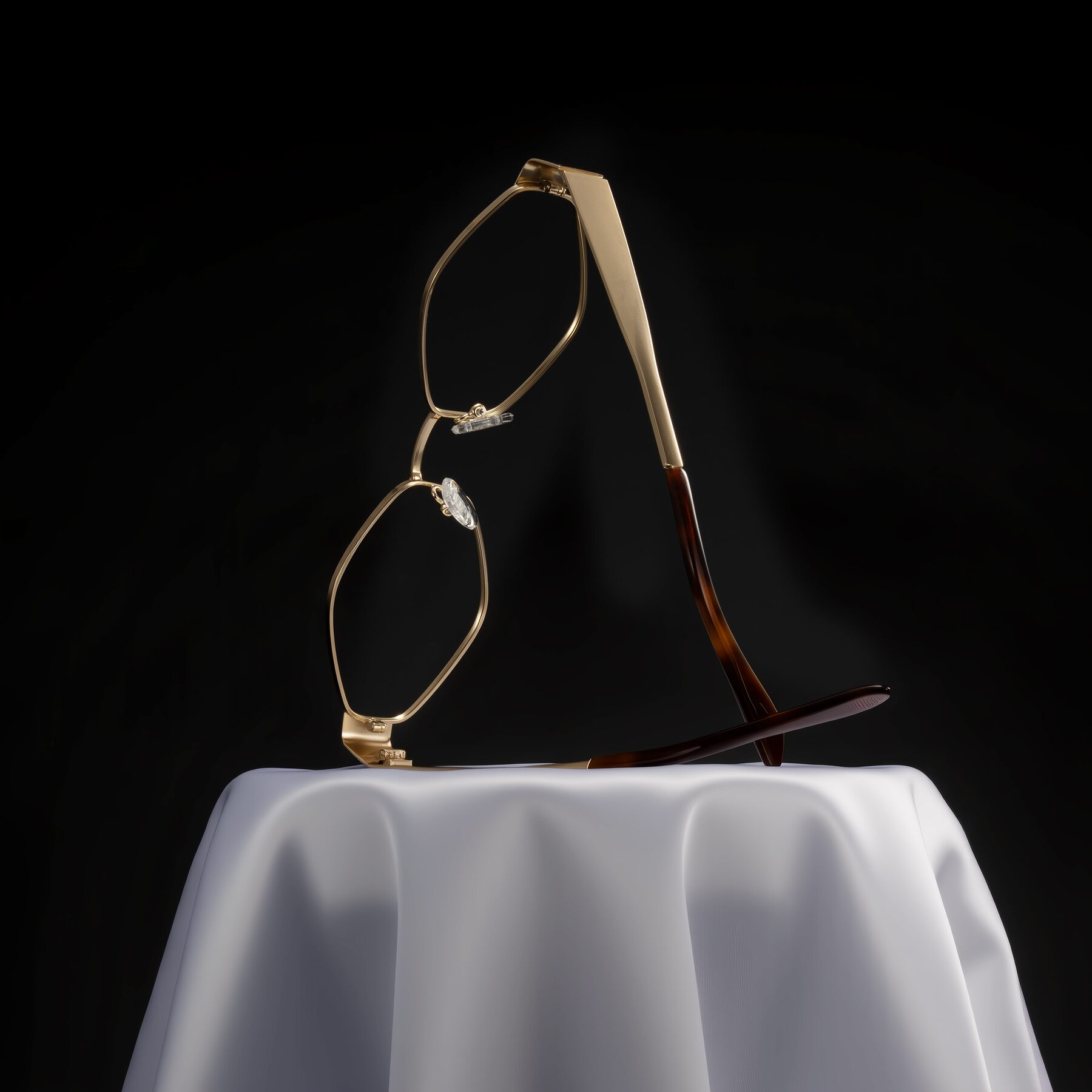 Lifestyle photography #2 of Midney in Gold with Clear Eyeglass Lenses