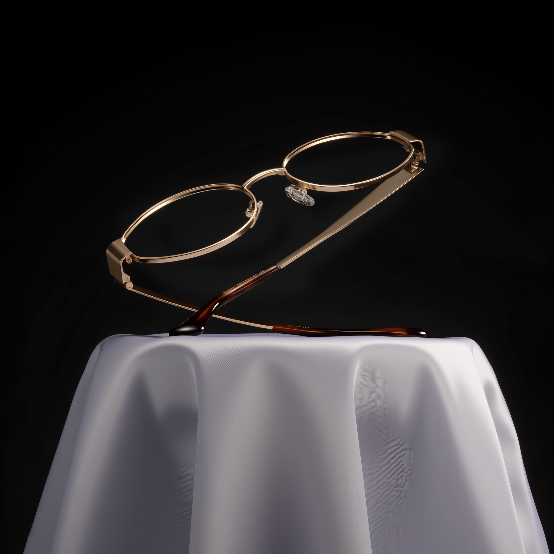 Lifestyle photography #1 of Kadrid in Gold with Clear Reading Eyeglass Lenses