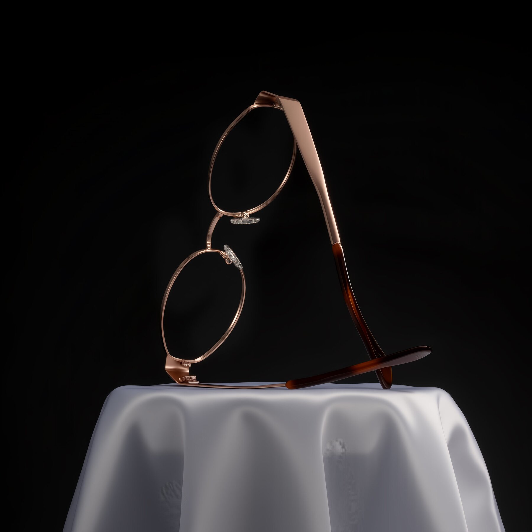 Lifestyle photography #2 of Kadrid in Rose Gold with Clear Eyeglass Lenses