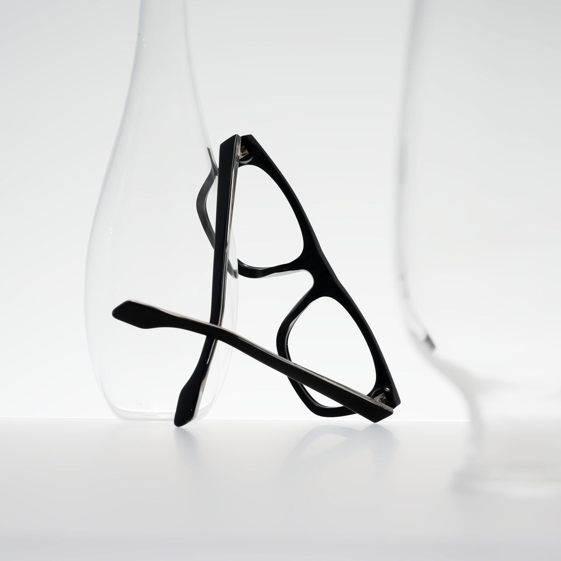 Lifestyle photography #2 of Nesse in Black with Clear Eyeglass Lenses