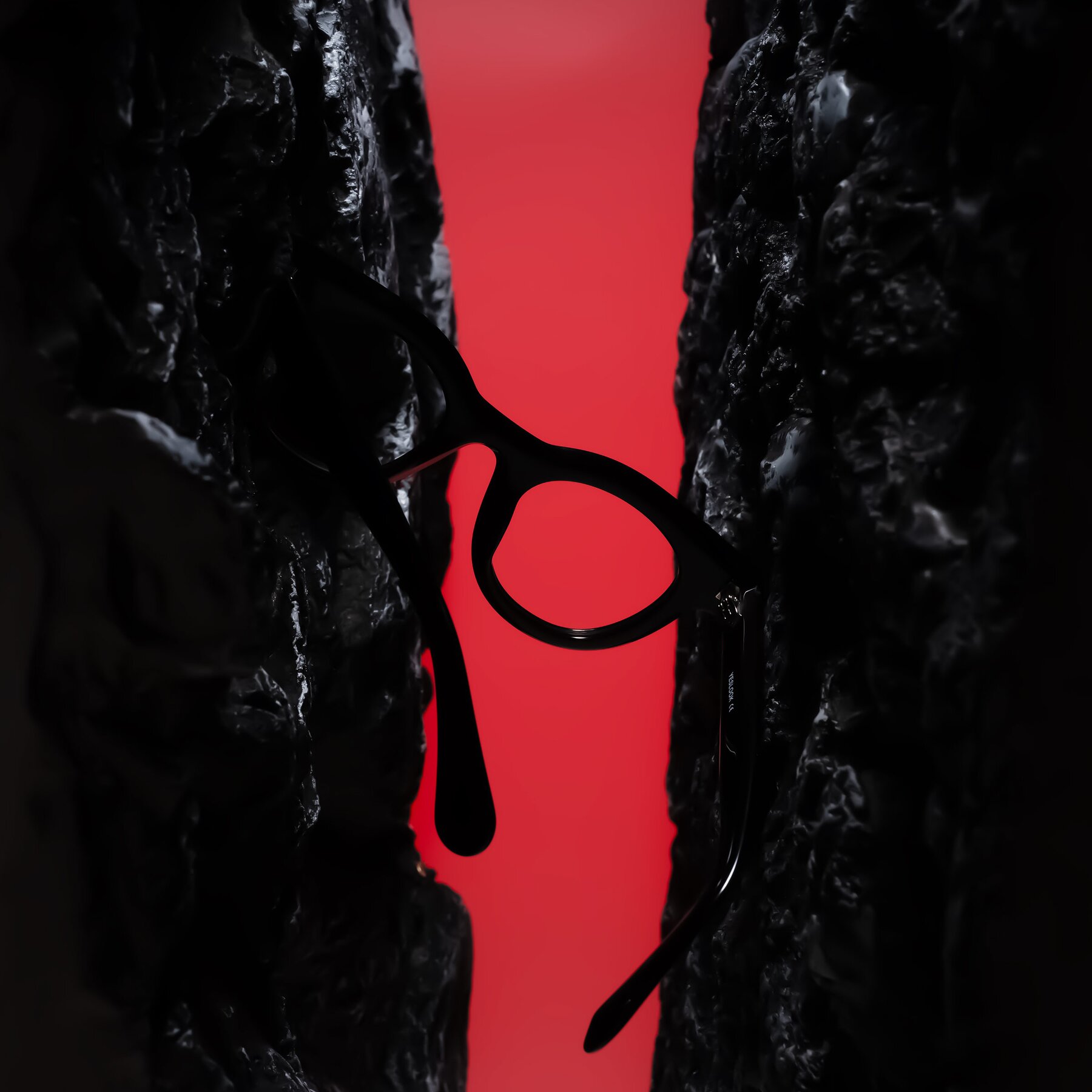 Lifestyle photography #2 of Embracing in Black with Clear Eyeglass Lenses