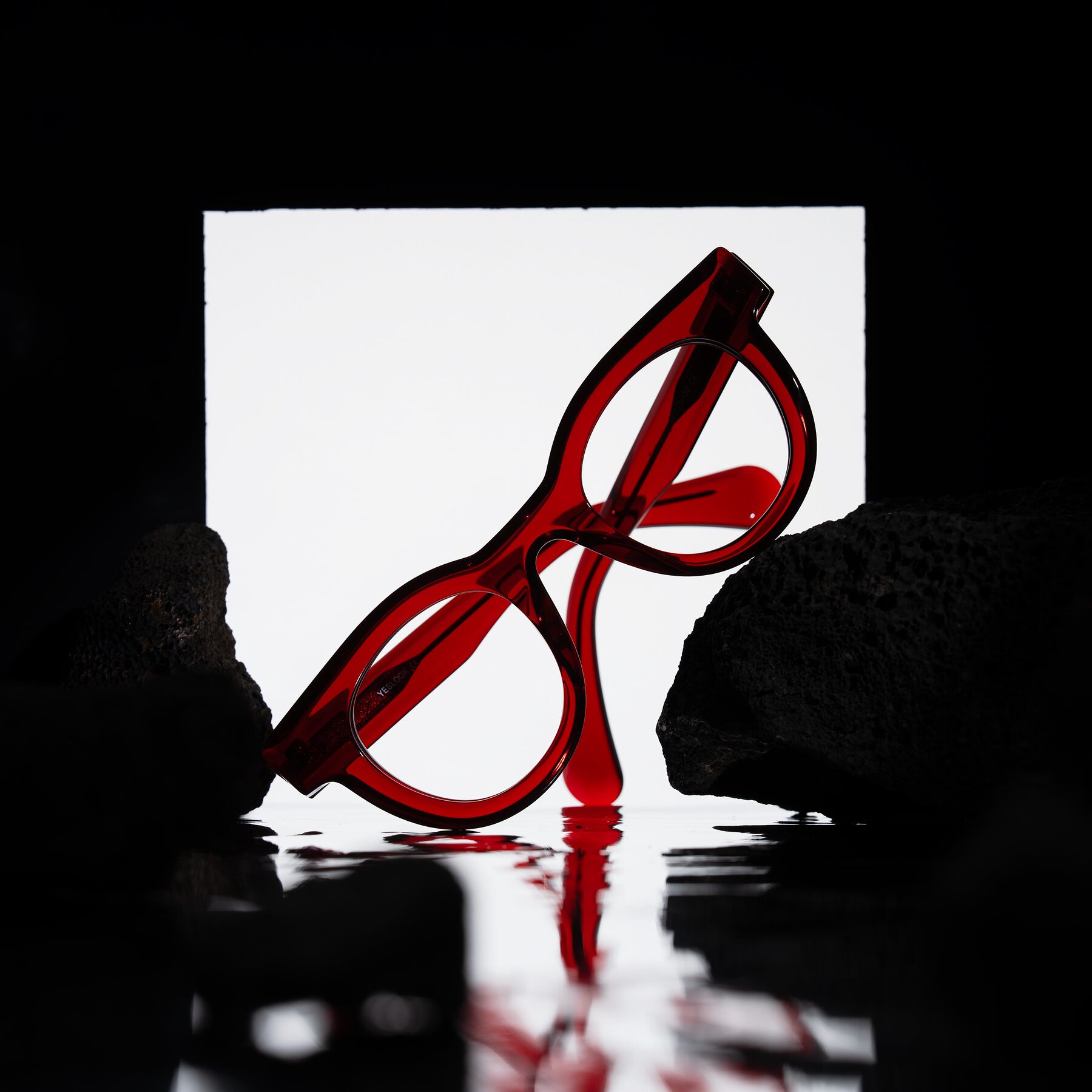 Lifestyle photography #1 of Embracing in Wine with Clear Blue Light Blocking Lenses