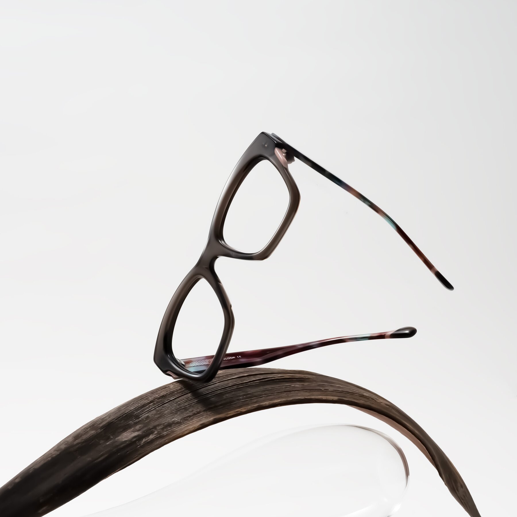 Lifestyle photography #2 of Yatole in Gray/Floral with Clear Eyeglass Lenses