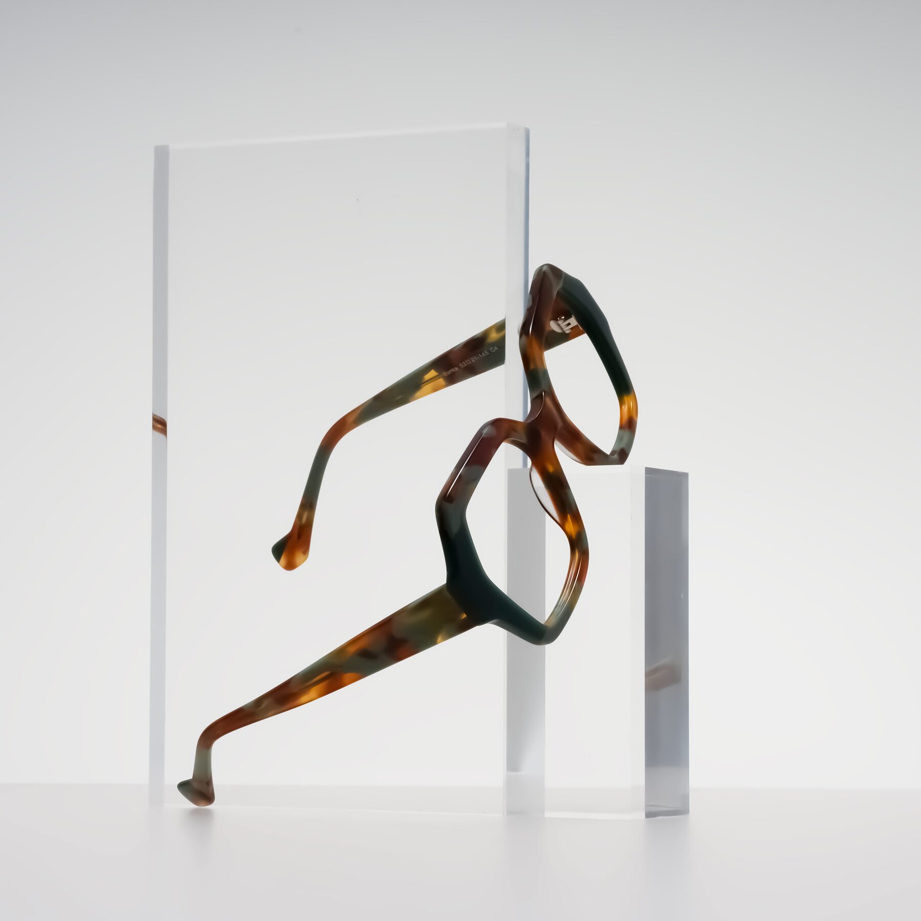 Lifestyle photography #1 of Burka in Tortoise/Green with Clear Eyeglass Lenses