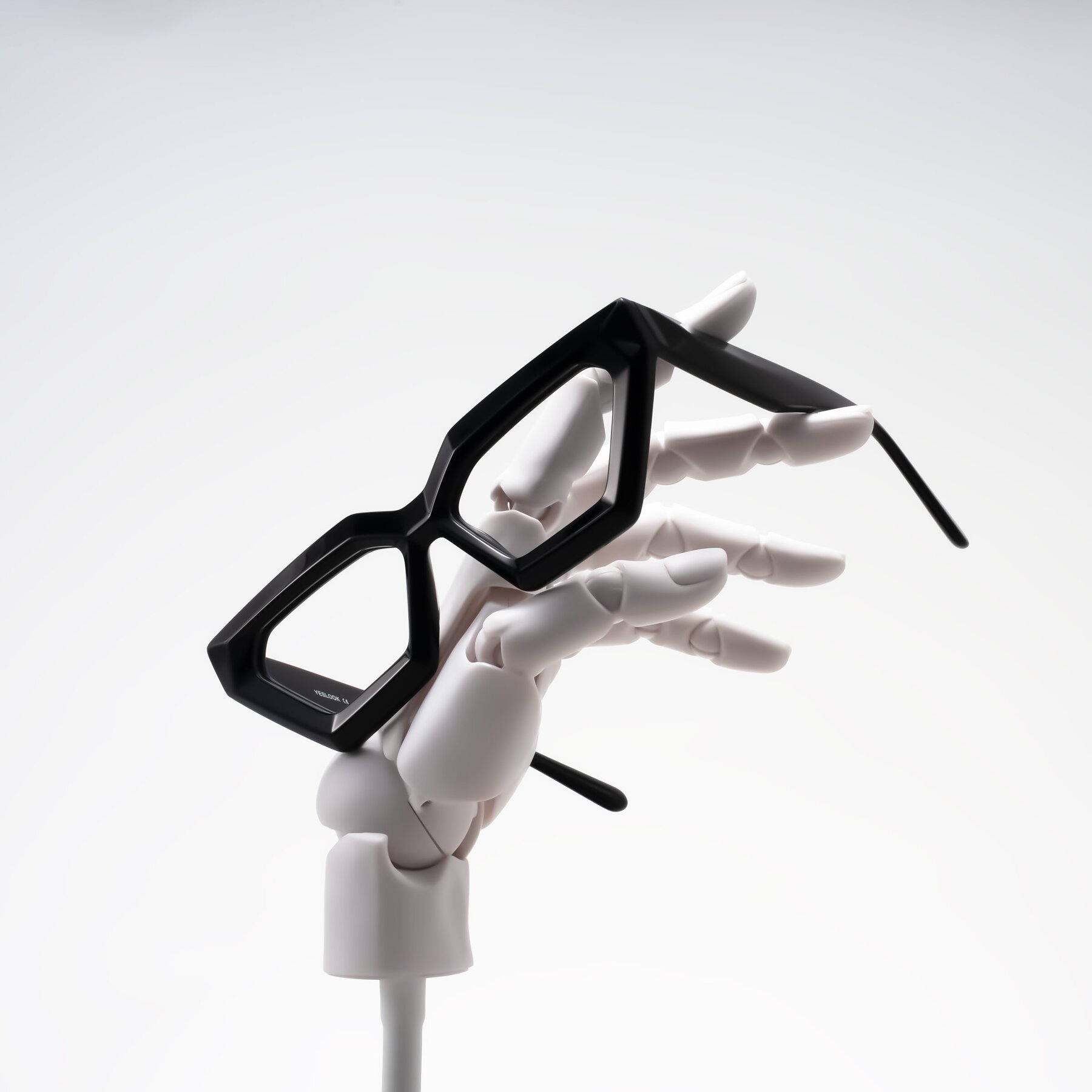 Lifestyle photography #1 of Giptoo in Black with Clear Blue Light Blocking Lenses