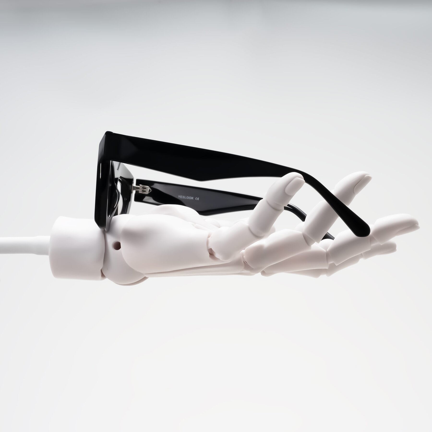 Lifestyle photography #2 of Giptoo in Black with Clear Blue Light Blocking Lenses