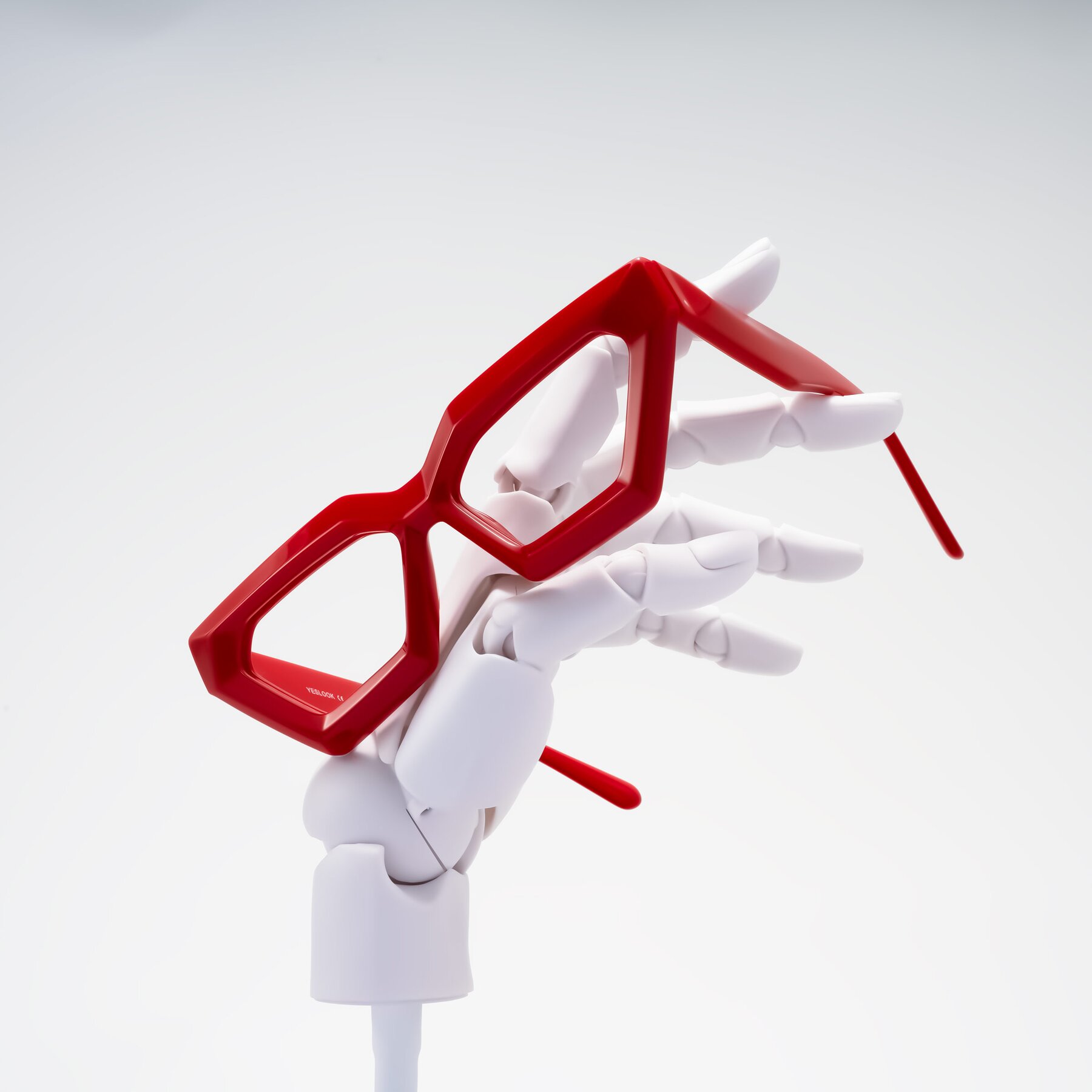 Lifestyle photography #1 of Giptoo in Red with Clear Blue Light Blocking Lenses