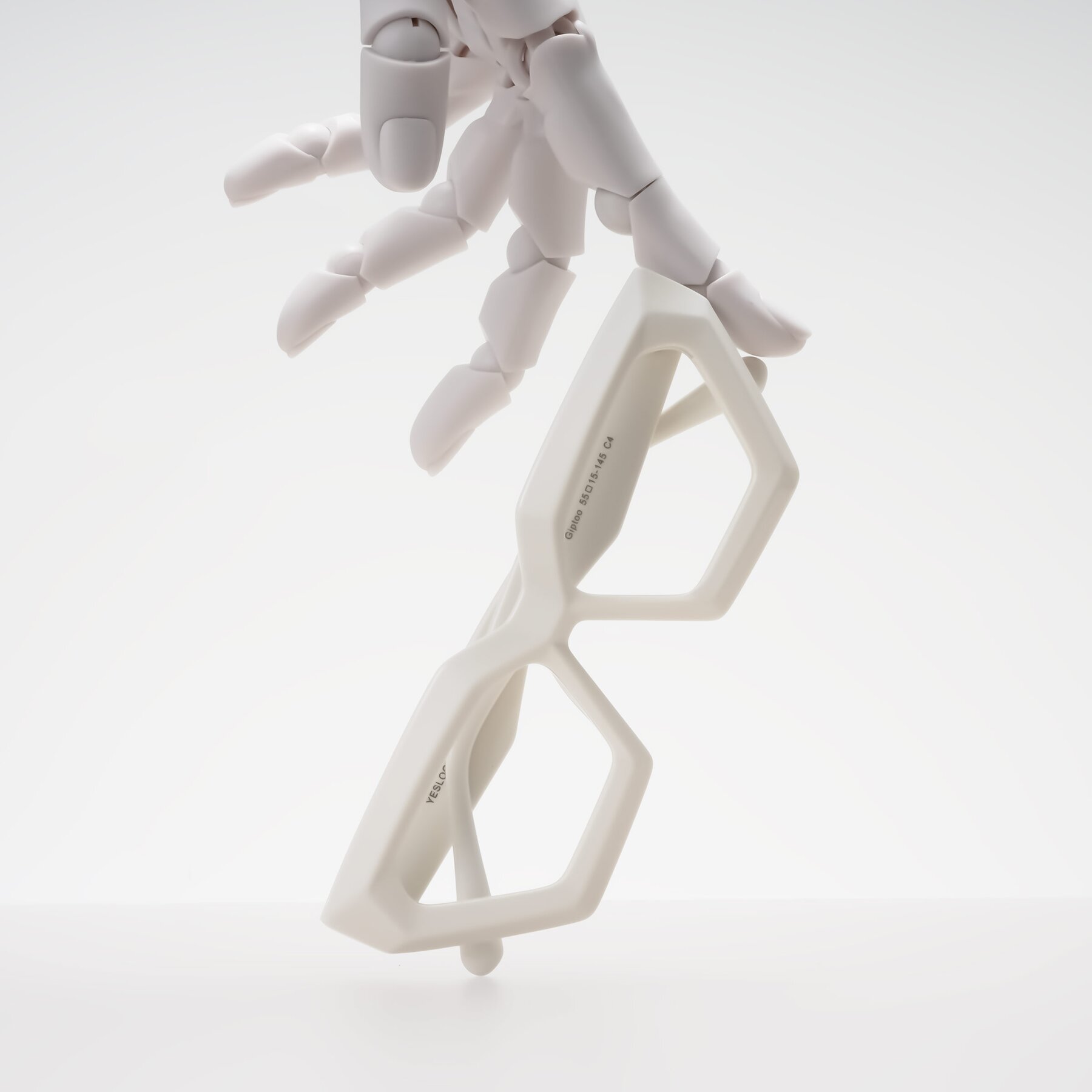 Lifestyle photography #1 of Giptoo in White with Clear Blue Light Blocking Lenses