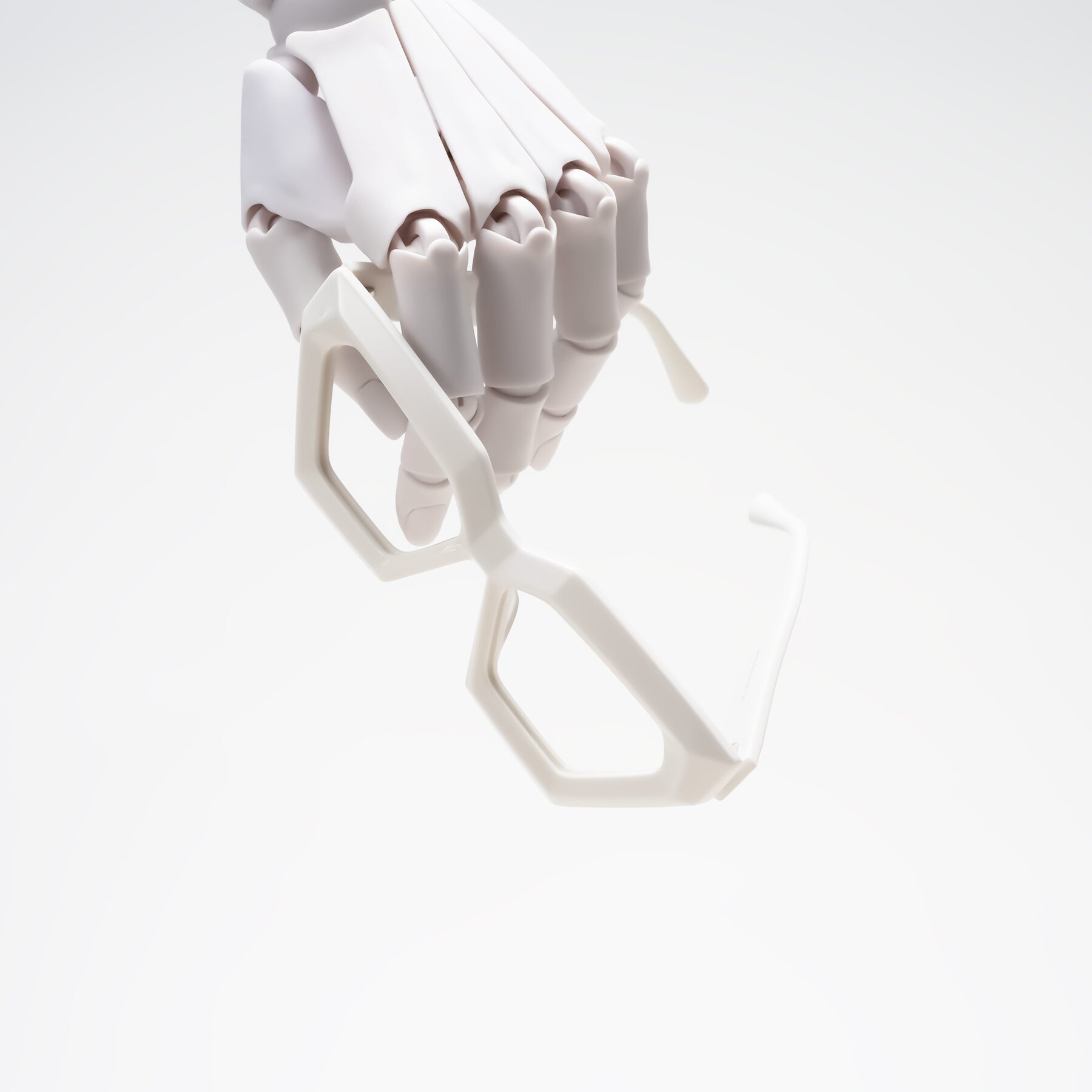 Lifestyle photography #2 of Giptoo in White with Clear Blue Light Blocking Lenses