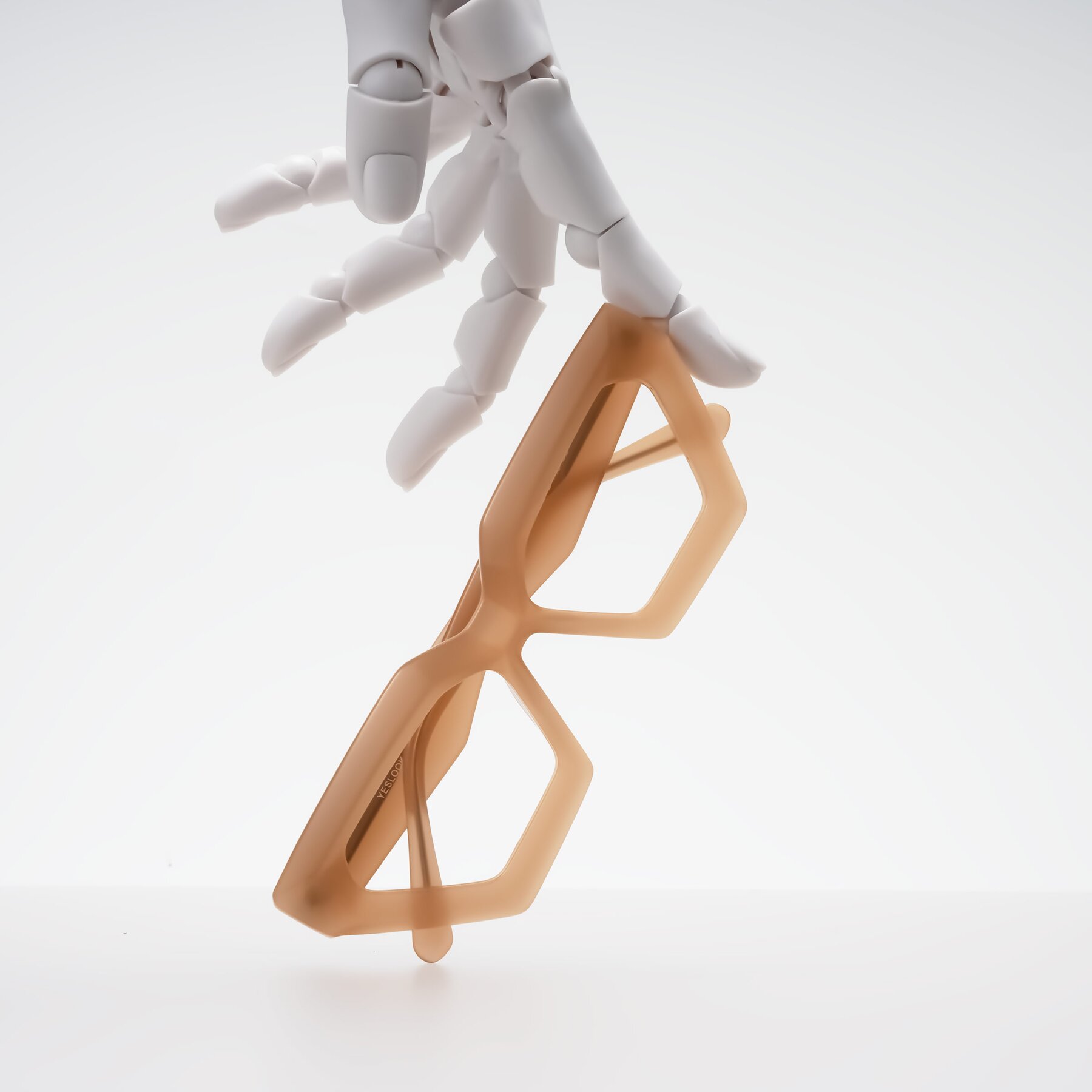 Lifestyle photography #1 of Giptoo in Creamy Beige with Clear Eyeglass Lenses