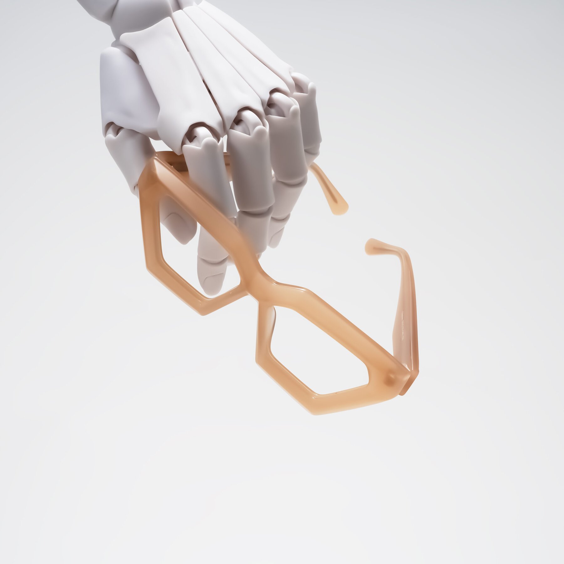 Lifestyle photography #2 of Giptoo in Creamy Beige with Clear Eyeglass Lenses