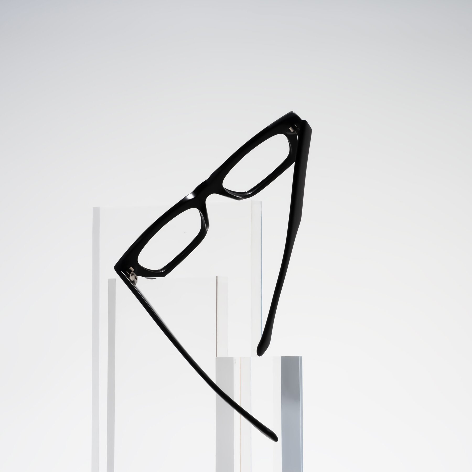 Lifestyle photography #1 of Xallon in Black with Clear Eyeglass Lenses