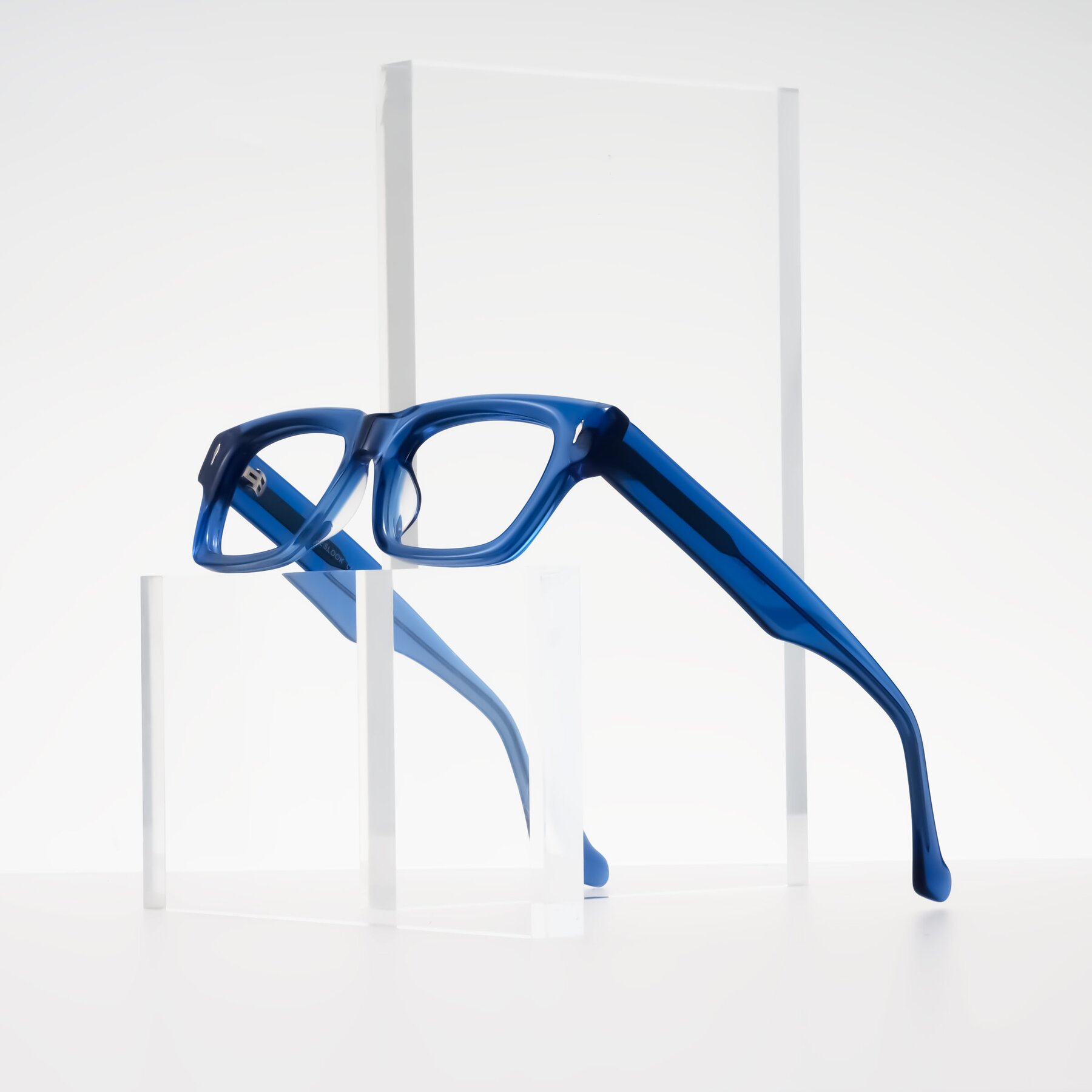 Lifestyle photography #2 of Xallon in Blue with Clear Eyeglass Lenses