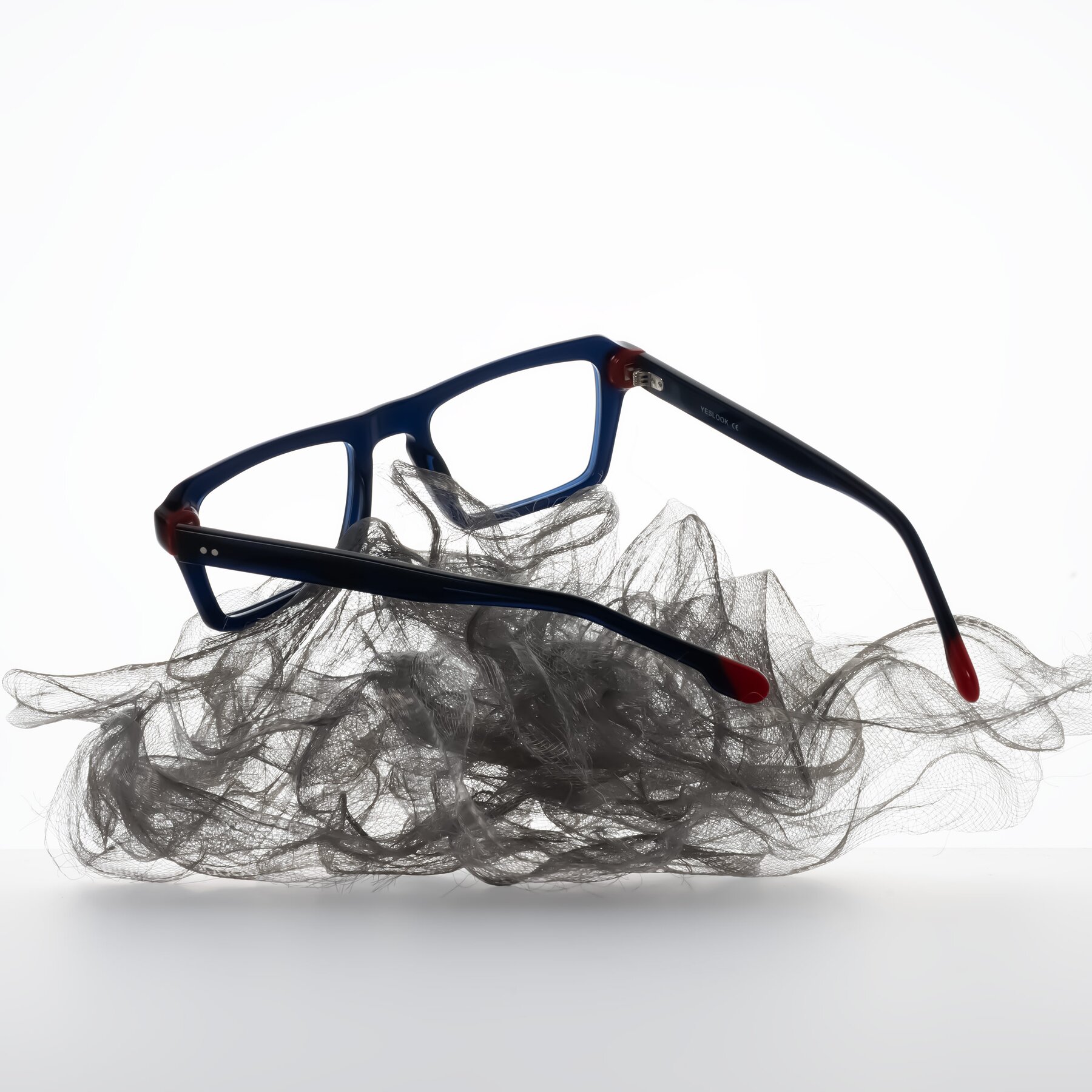 Lifestyle photography #1 of Sloan in Dark Navy with Clear Eyeglass Lenses