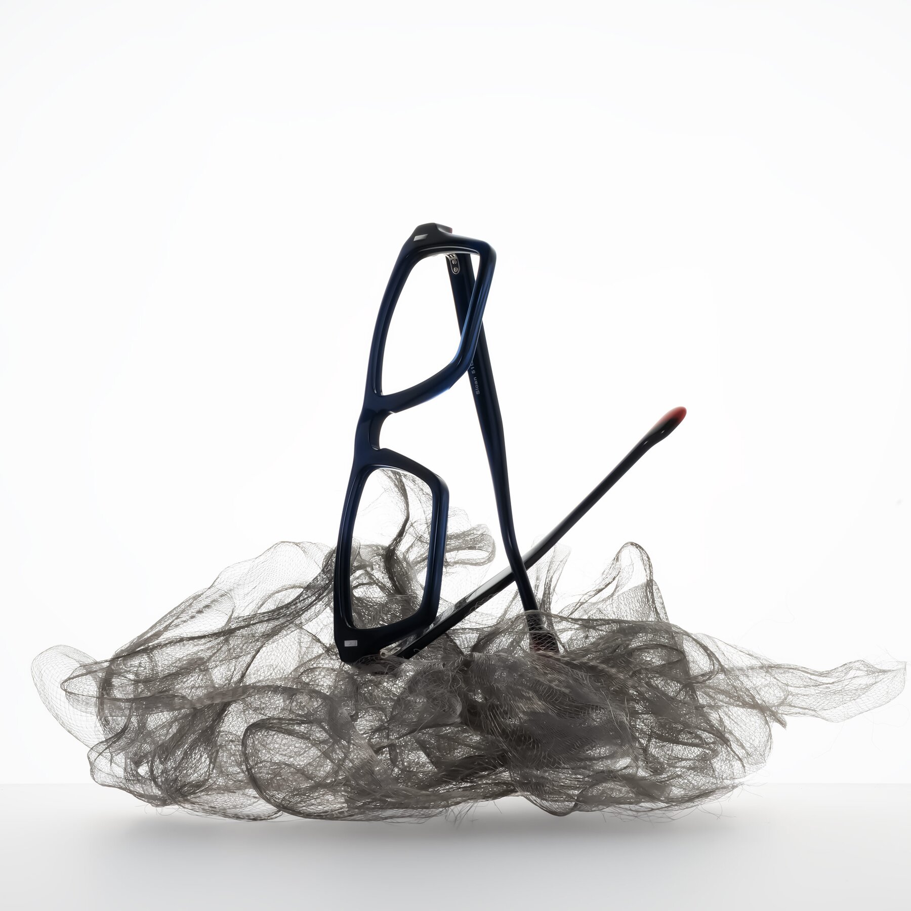 Lifestyle photography #2 of Sloan in Dark Navy with Clear Eyeglass Lenses